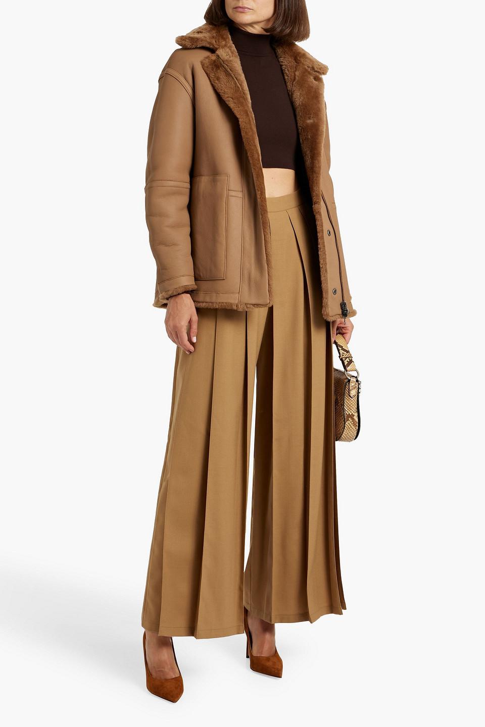 Brown Vince Reversible Shearling Coat Vince Reversible Shearling