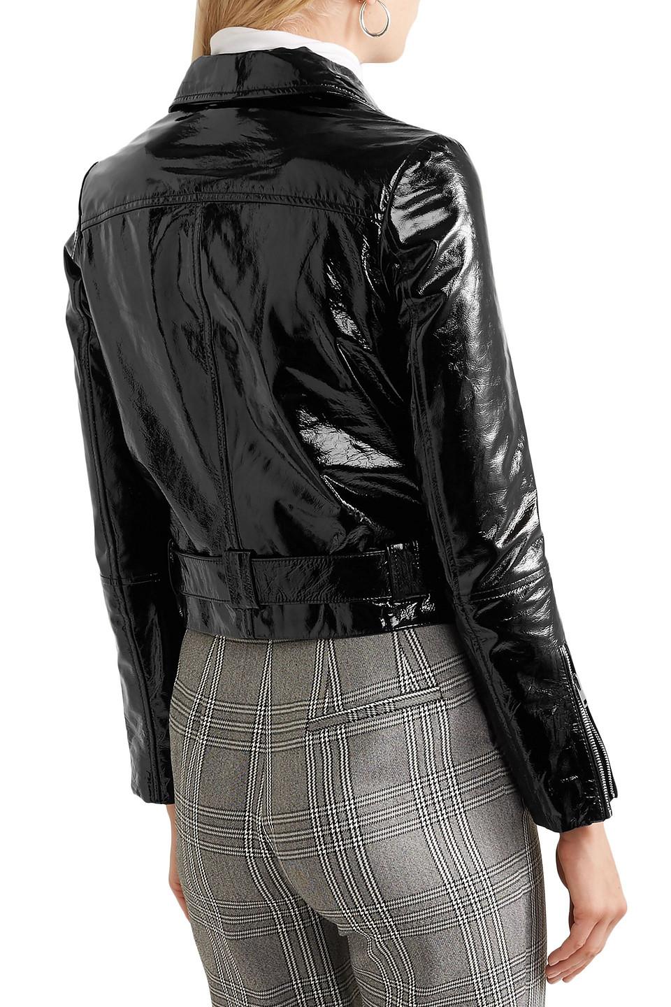 maje patent leather jacket