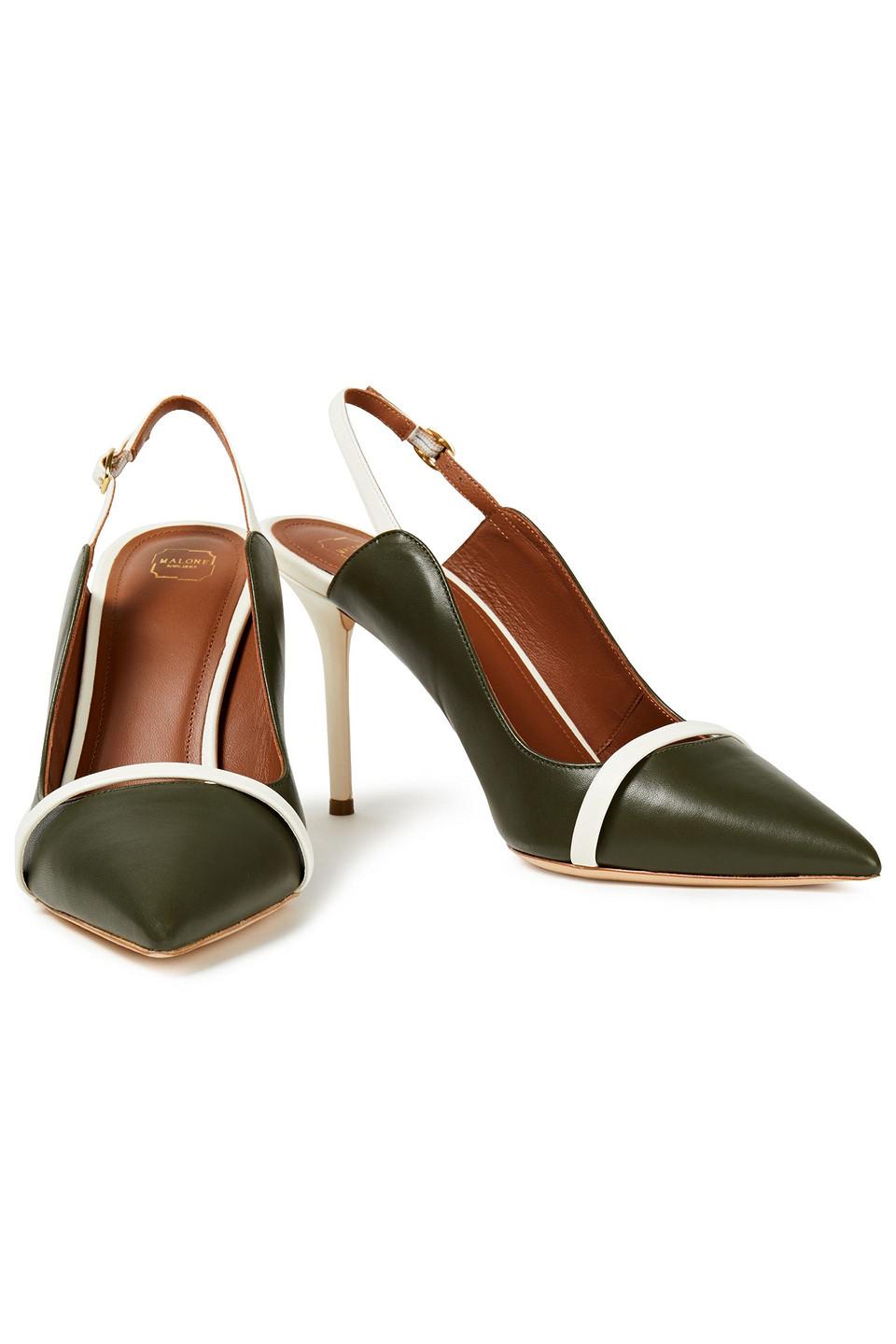 dark brown slingback pumps