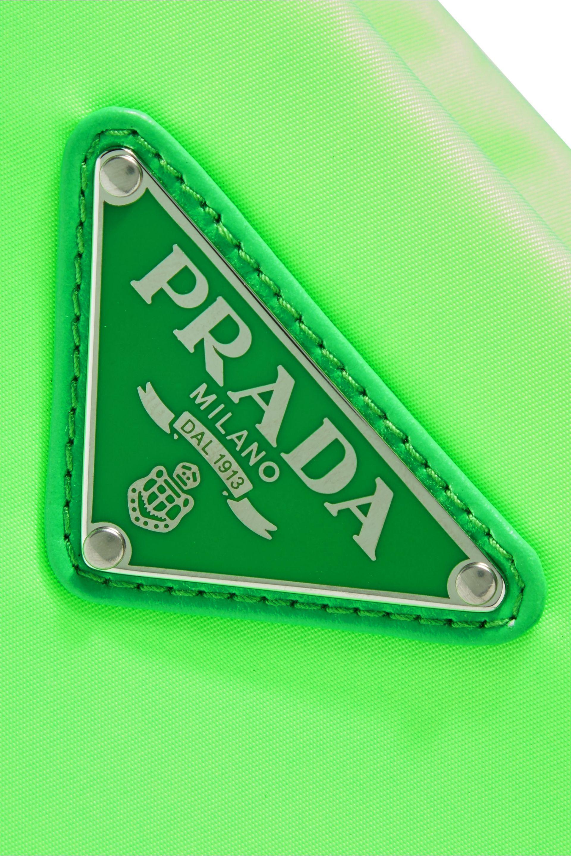 Prada Clutch Padded Nylon 2 Neon Green