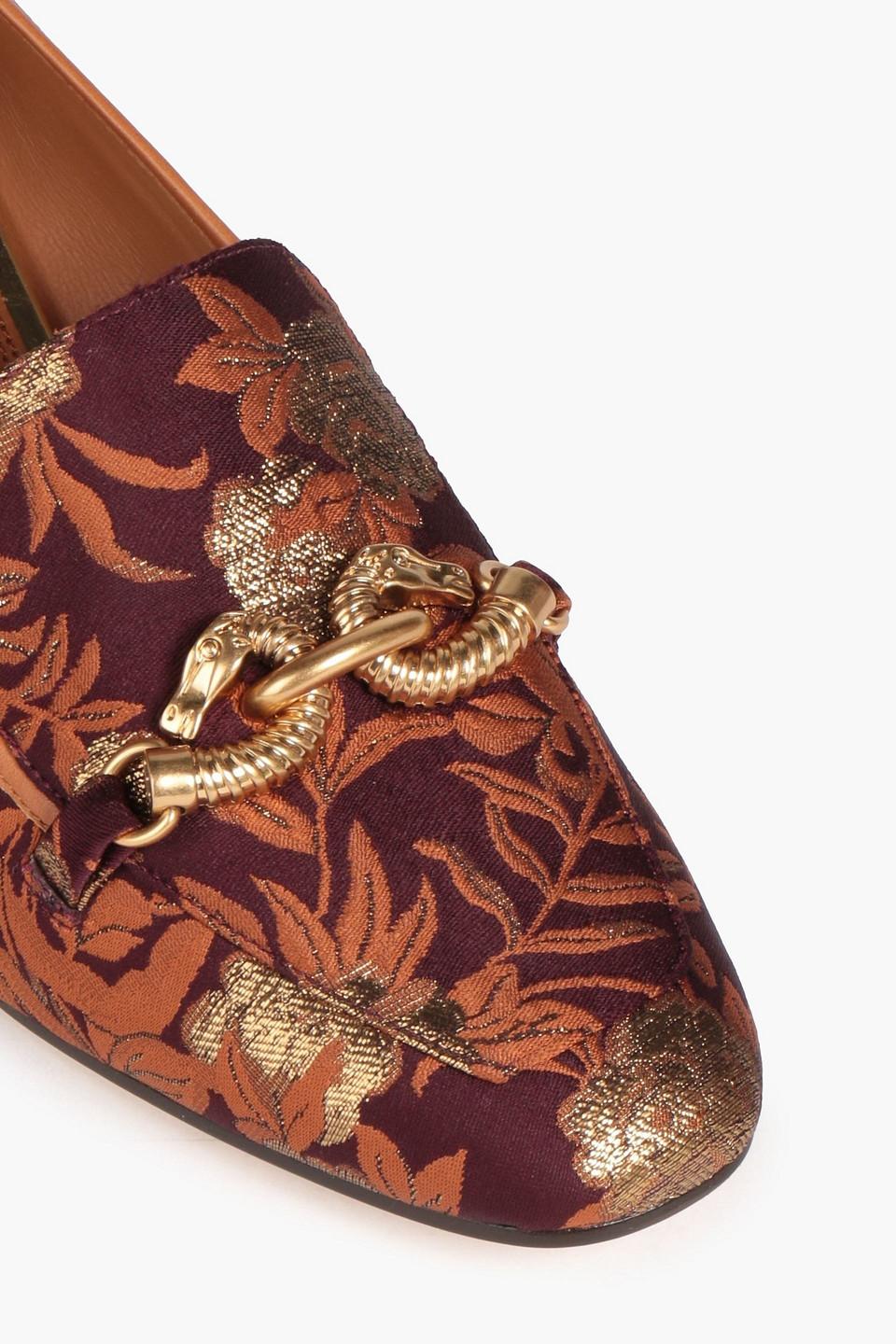 Gucci hot sale brocade loafers