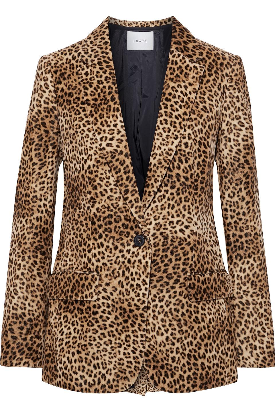 velvet leopard coat