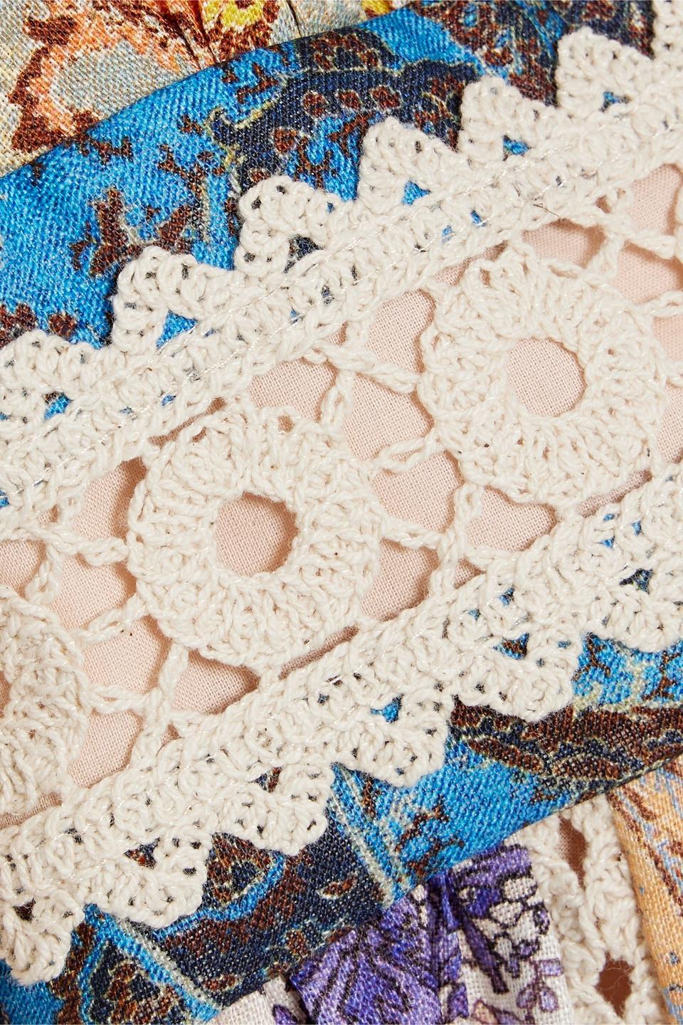 Zimmermann Crochet-trimmed Patchwork Paisley-print Linen Midi Dress in Orange | Lyst UK Zimmermann Crochet-trimmed Patchwork Paisley-print Linen Midi Dress in Orange | Lyst UK