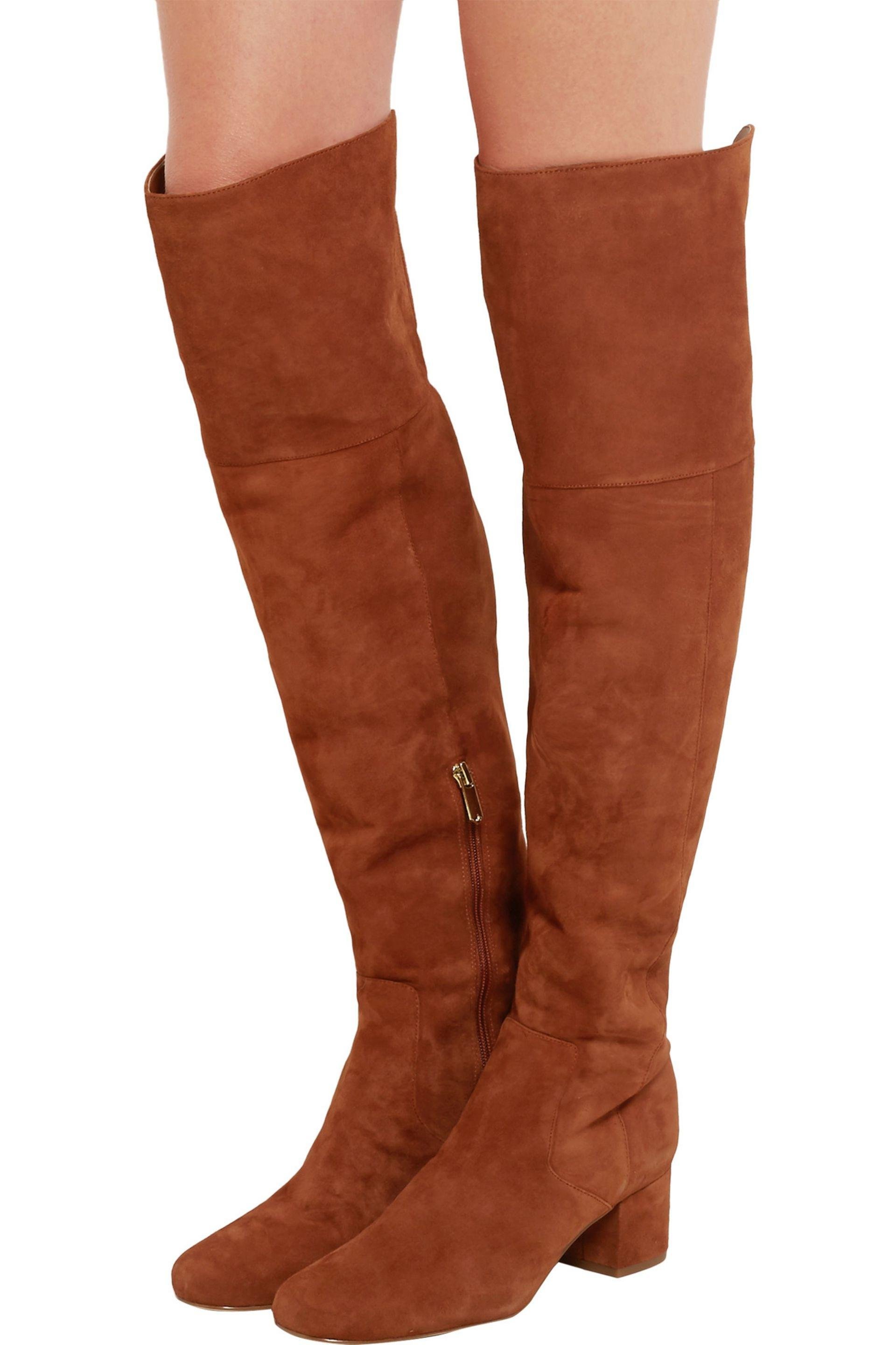 Sam Edelman Elina Suede Over-the-knee Boots in Brown | Lyst