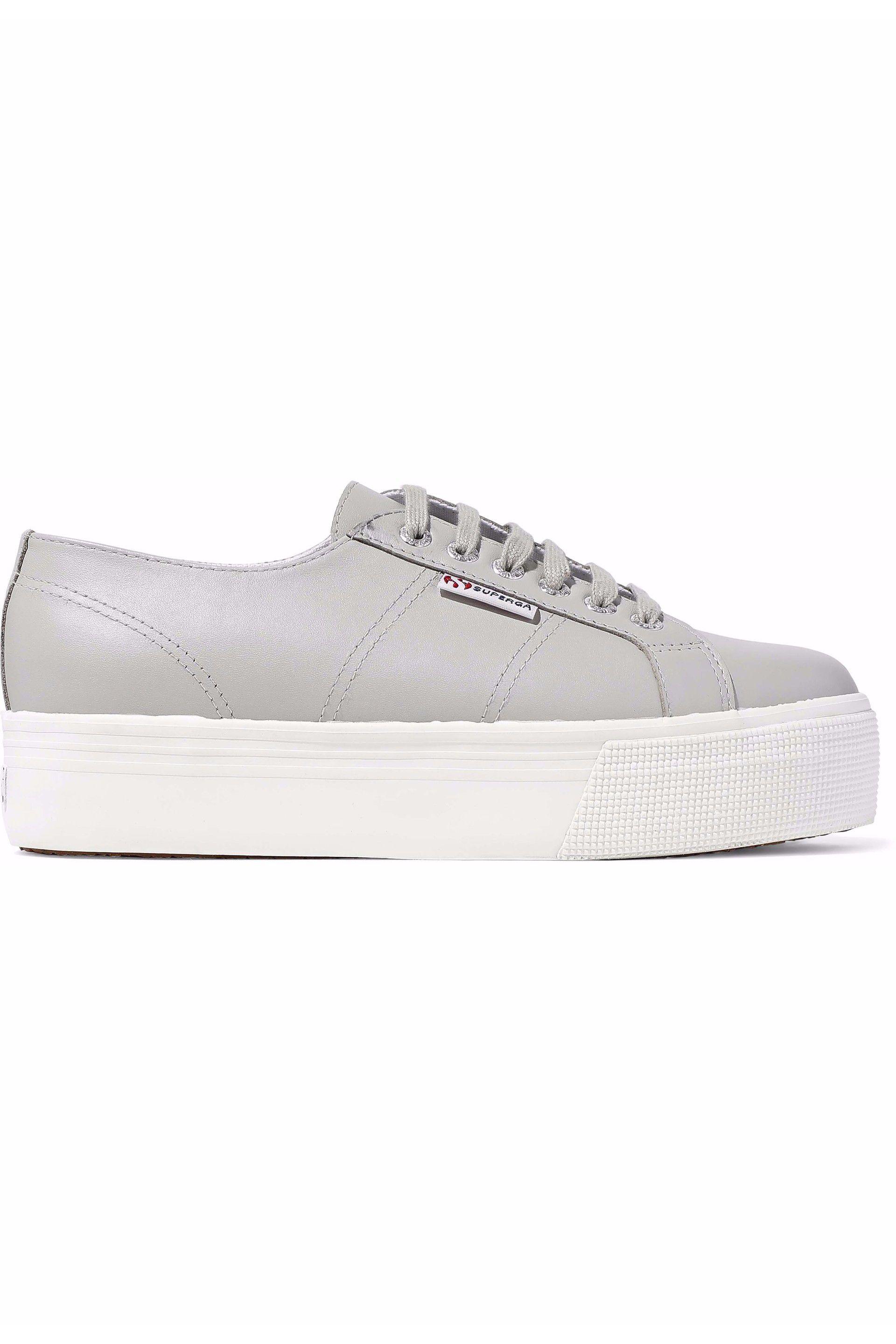 superga leather platform