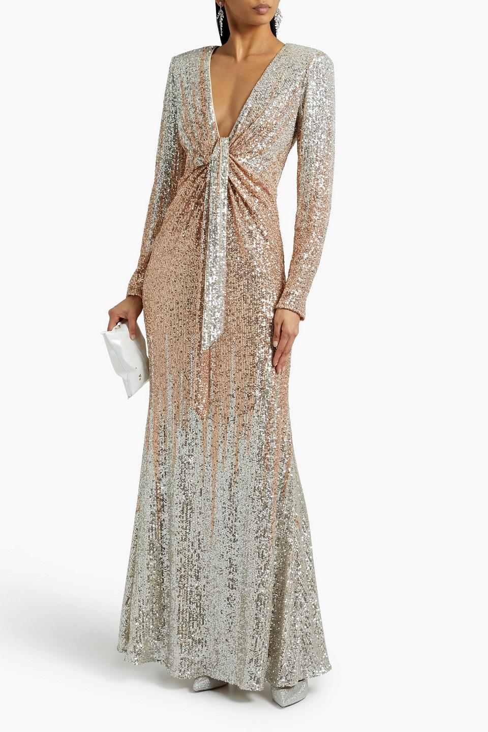 Sell Badgley Mischka Sequin Dress - Black/Blue/Multicolor | HuntStreet.com