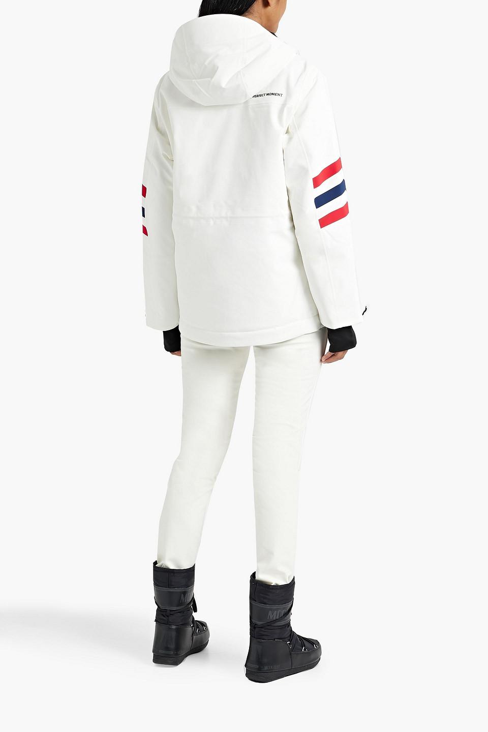 Perfect Moment Kids stars-print ski puff jacket - White