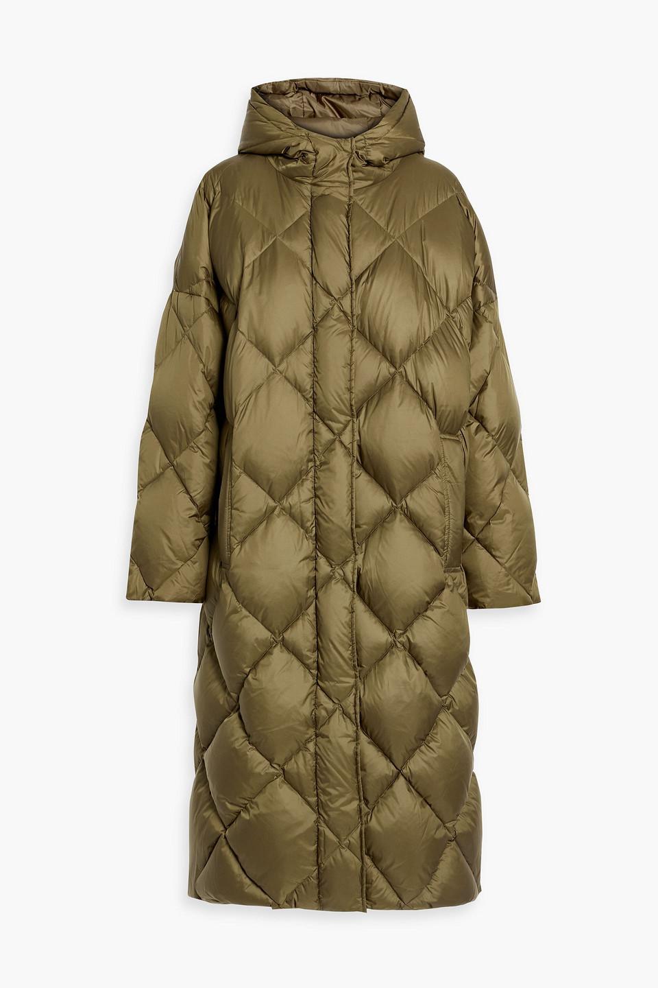 Stand Studio Farrah Quilted Shell Hooded Coat in Green Lyst
