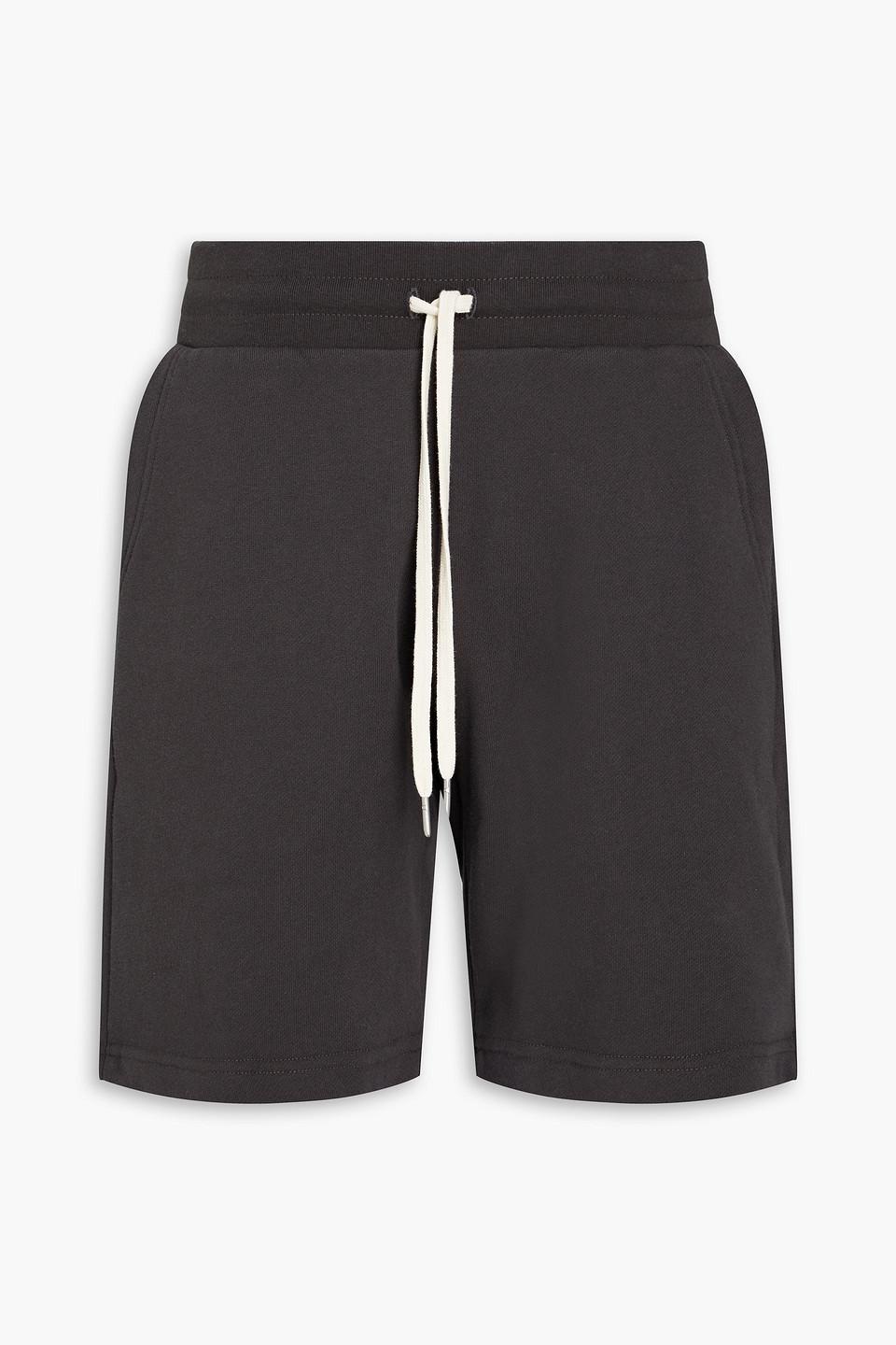 John Elliott Crimson French Cotton-terry Shorts in Black for Men