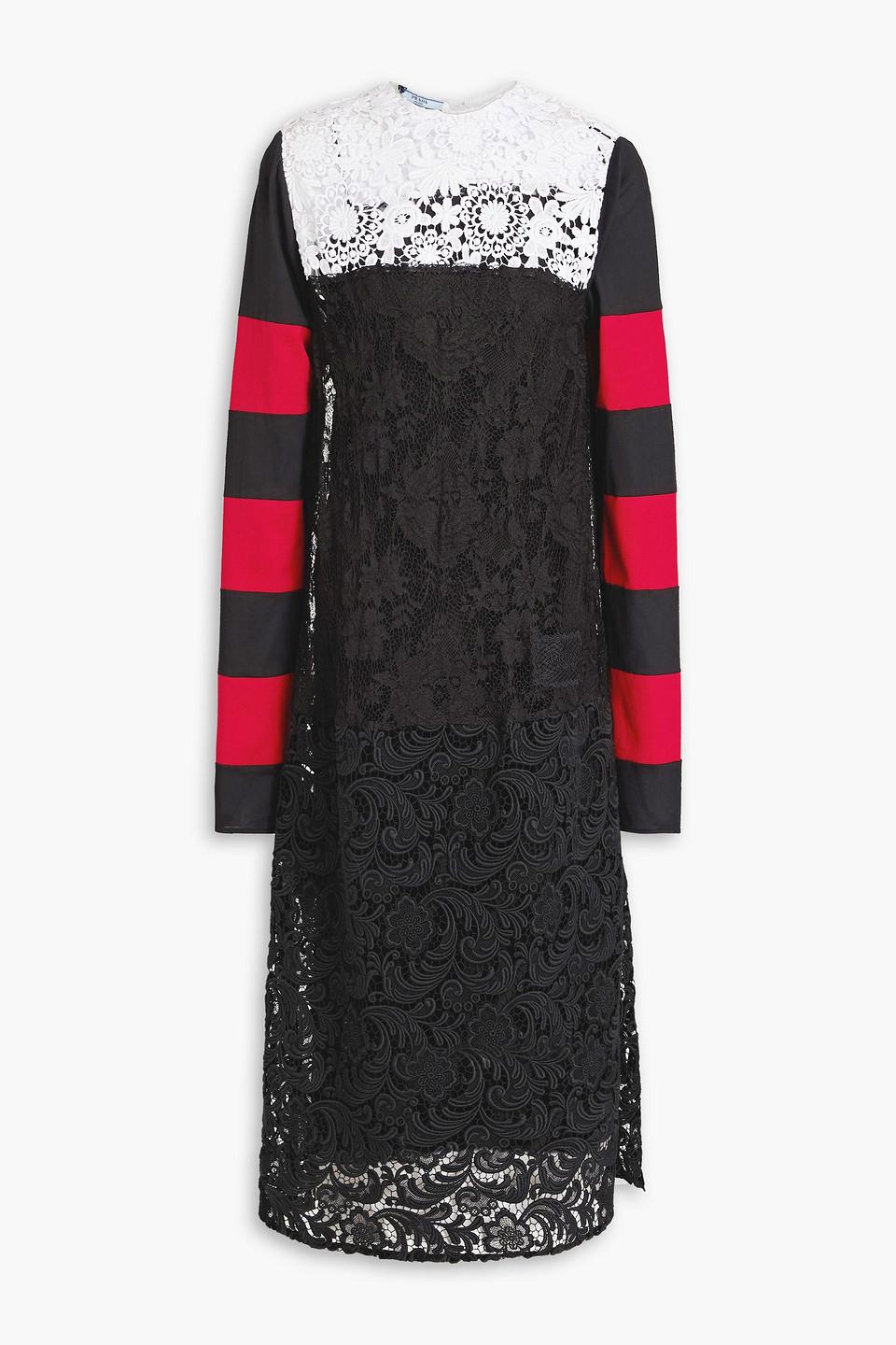 chinese dress ladies PRADA F/W 2008 guipure lace skirt  InLouve