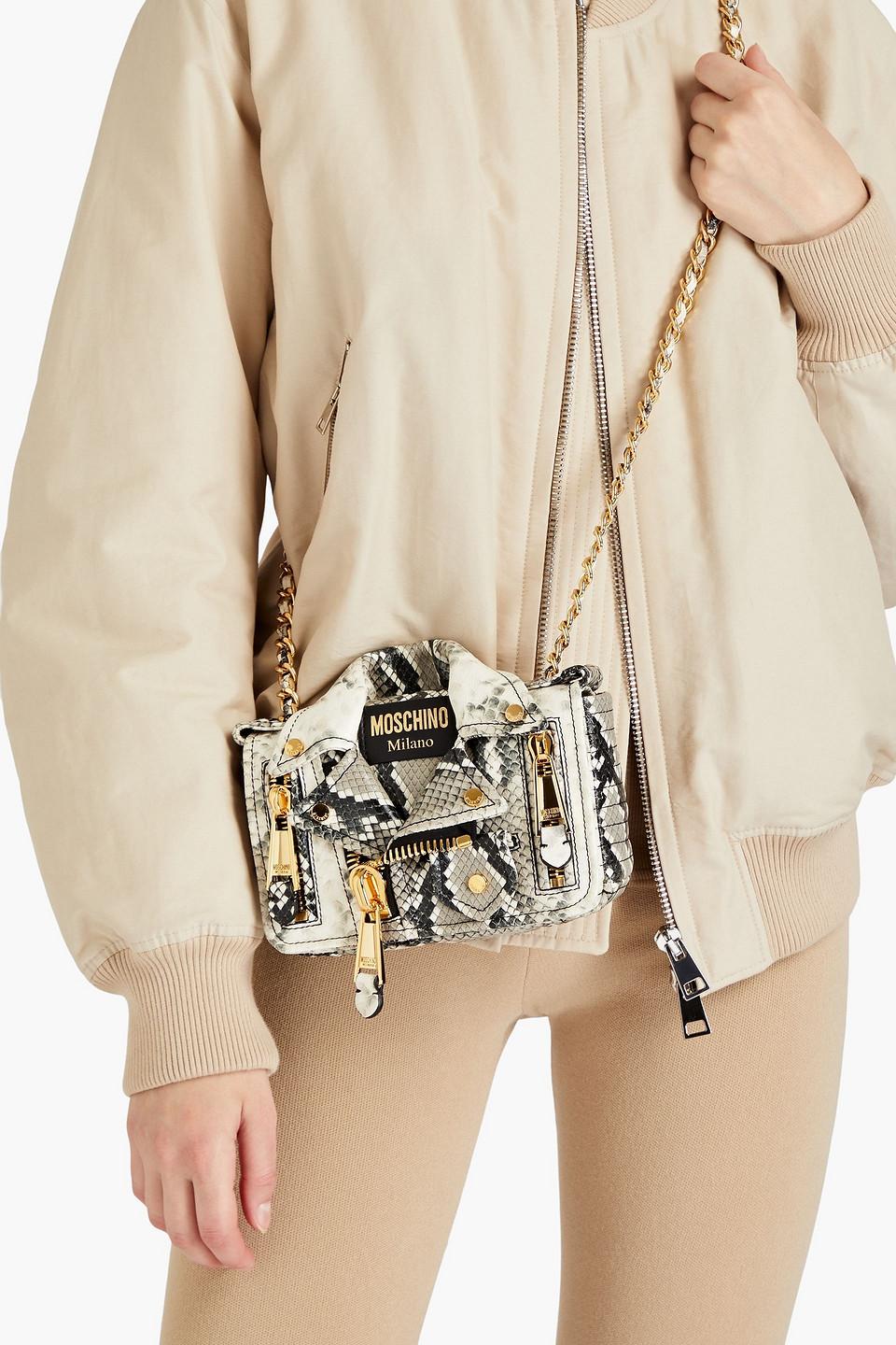 Moschino biker shoulder discount bag
