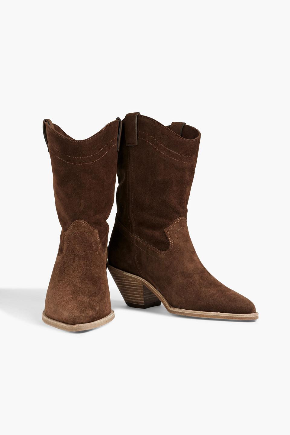 Ba&sh Claudia Suede Ankle Boots in Brown | Lyst