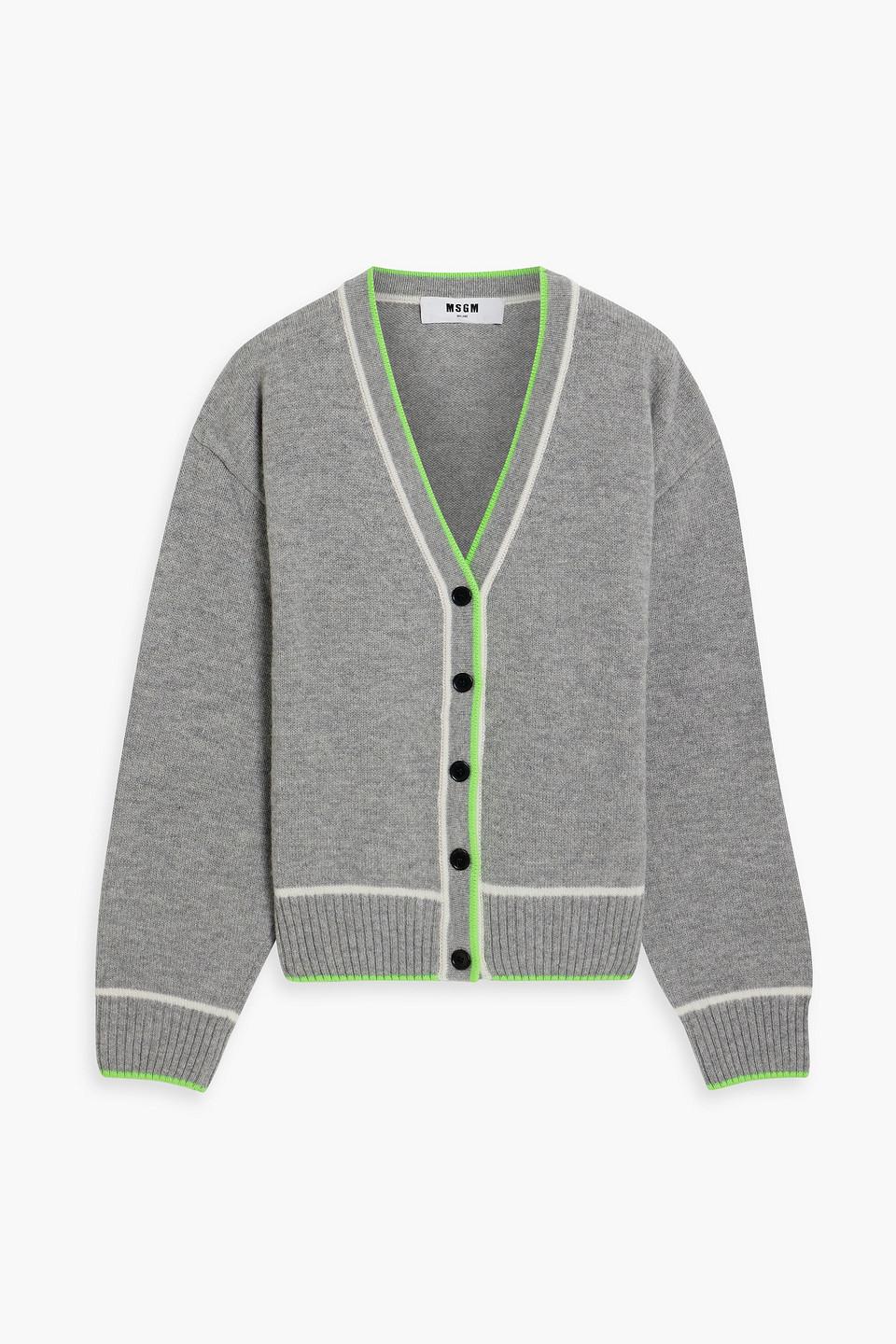 MSGM Wool Cardigan in Grey | Lyst Canada