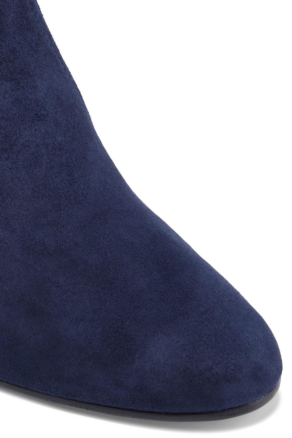 stuart weitzman navy blue boots