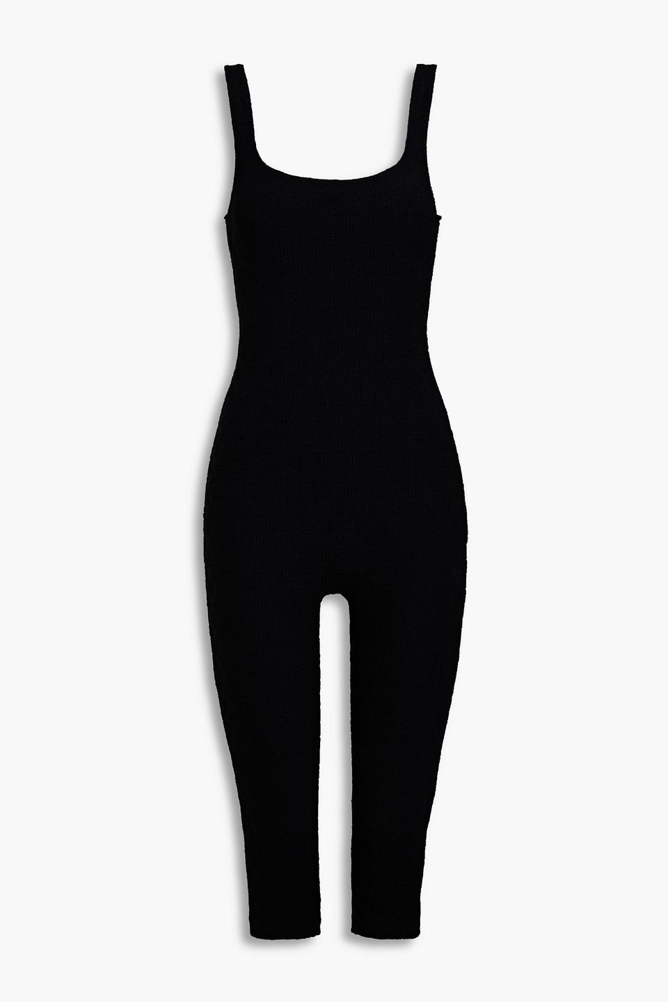 T By Alexander Wang Cloqué Jumpsuit in Black | Lyst Canada