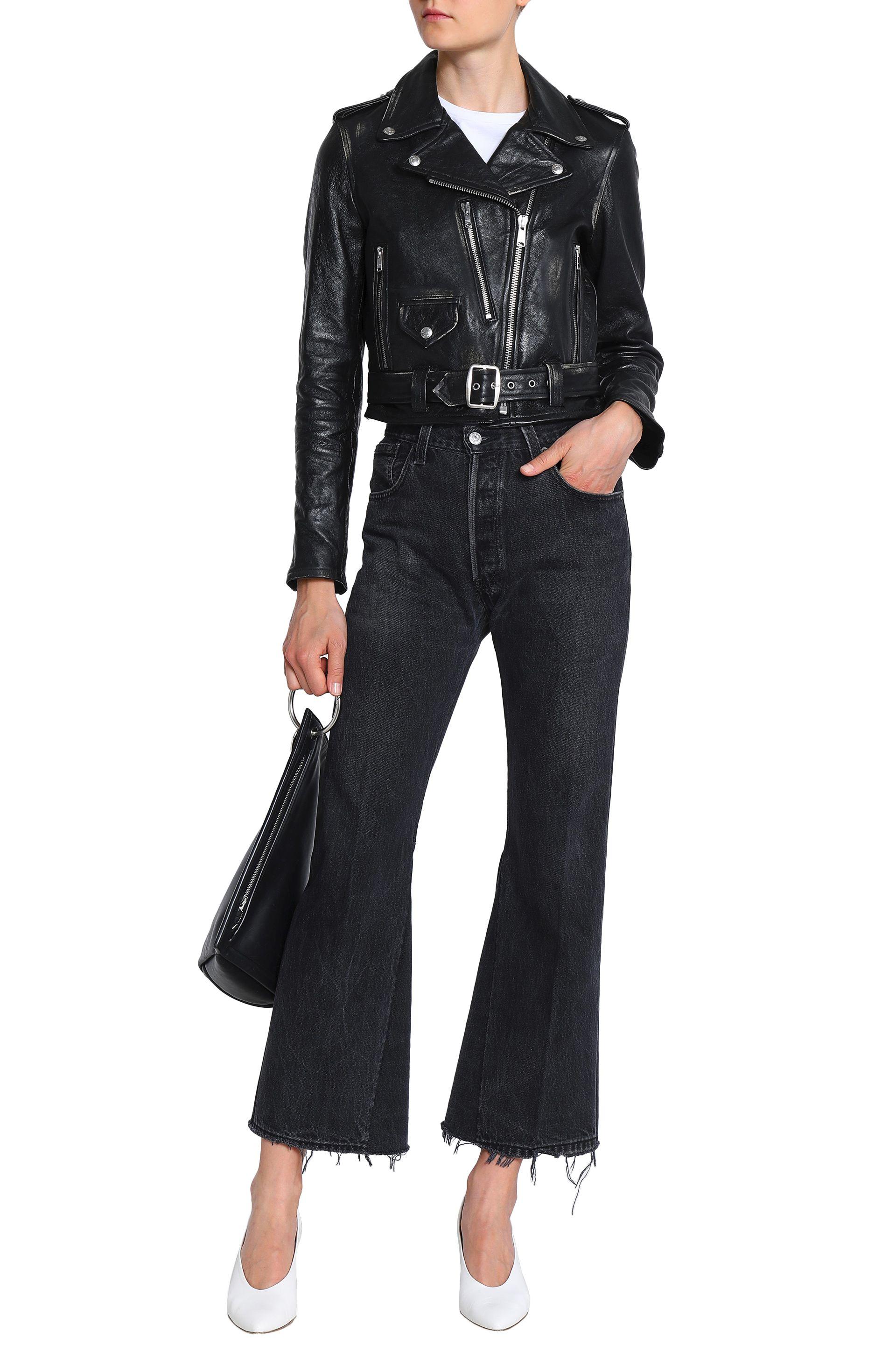 Levi's Leather Biker Jacket Black Lyst