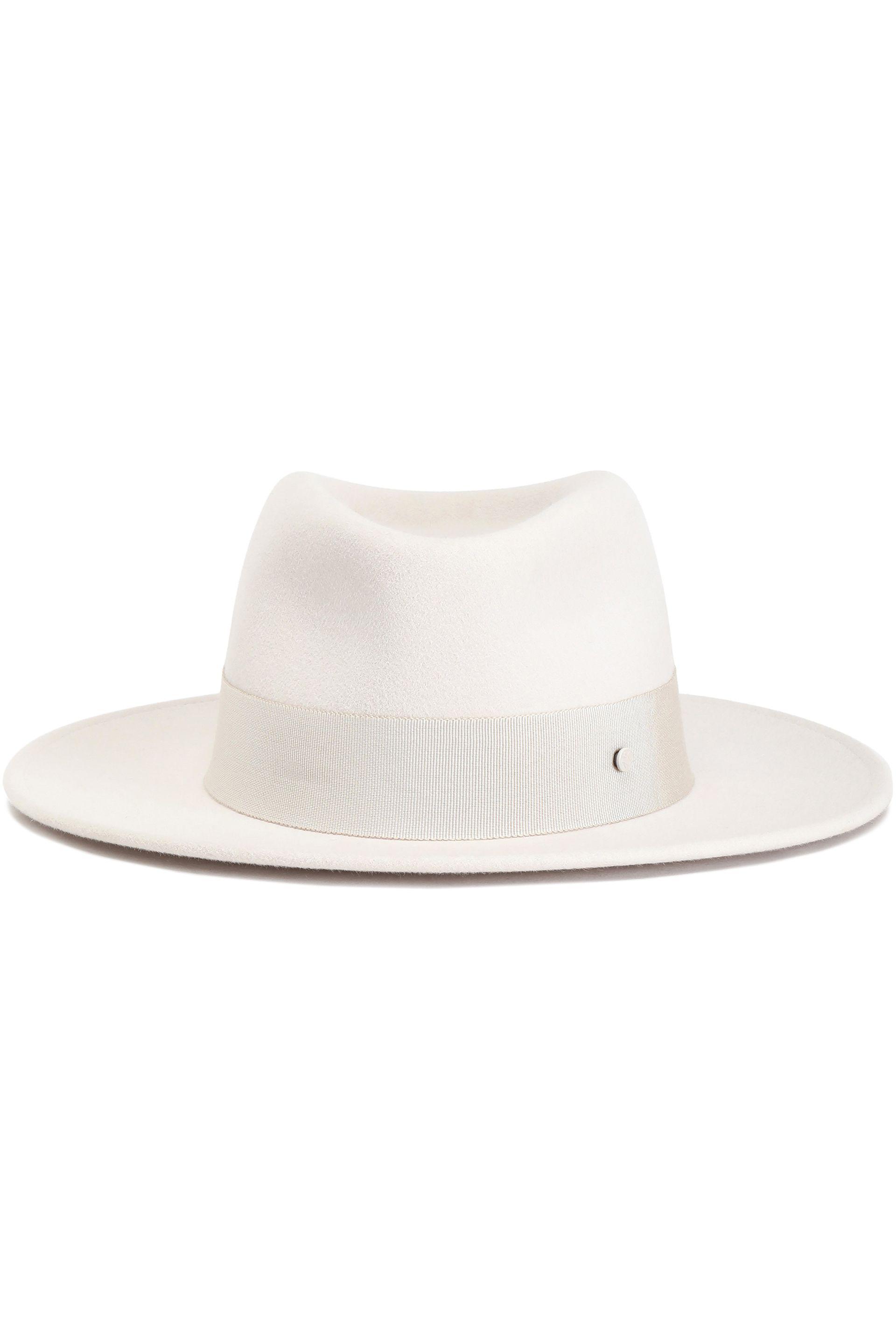 white felt fedora hat