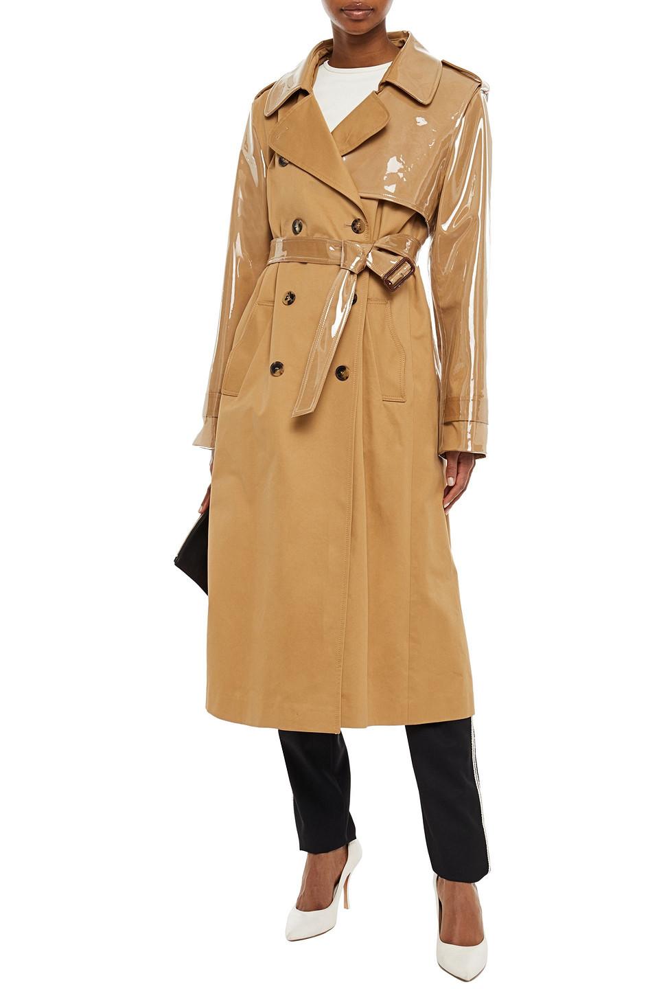 Paco Rabanne Layered Pvc And Cotton-gabardine Trench Coat in