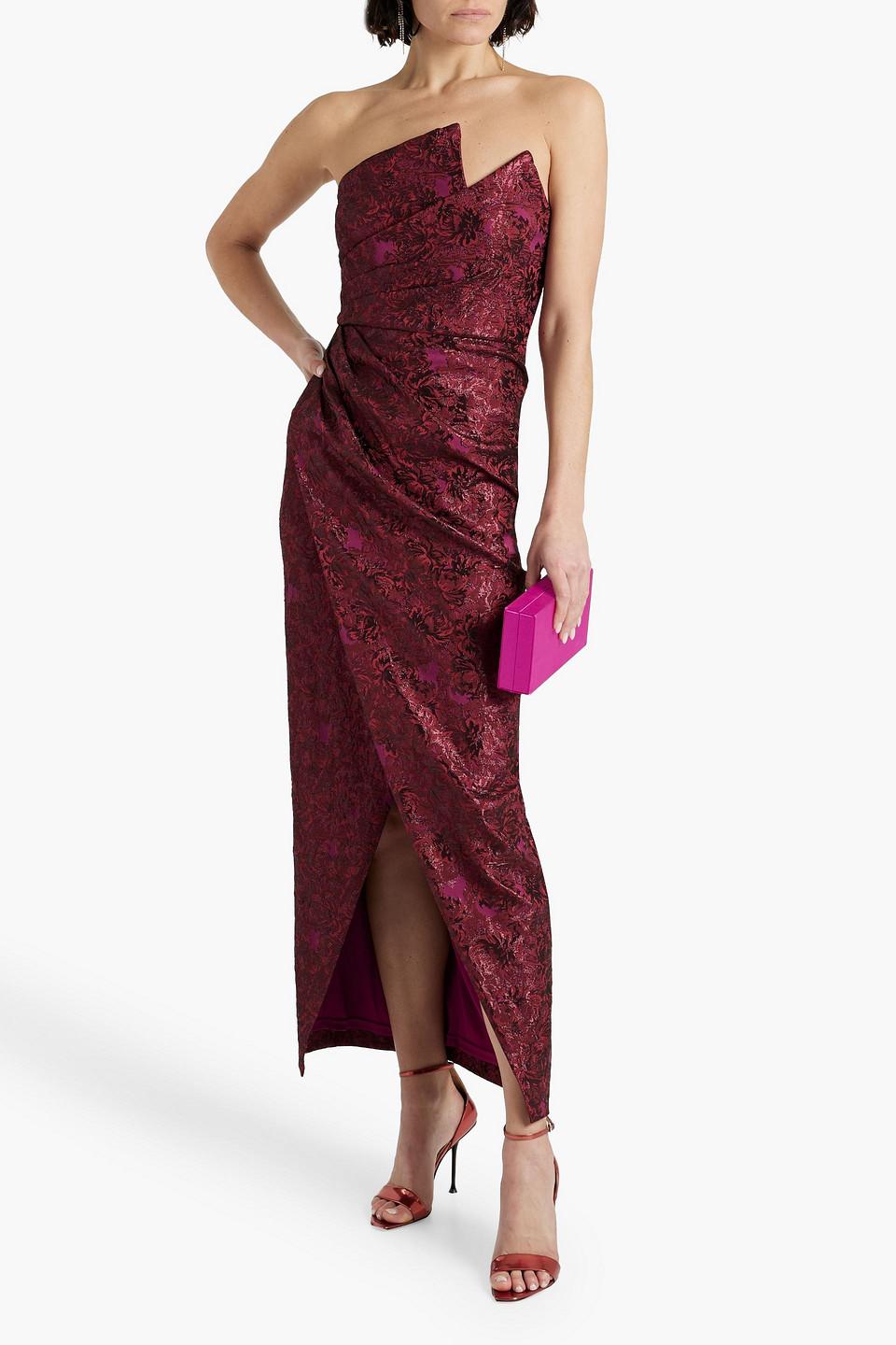 Coast moira top jacquard wrap dress