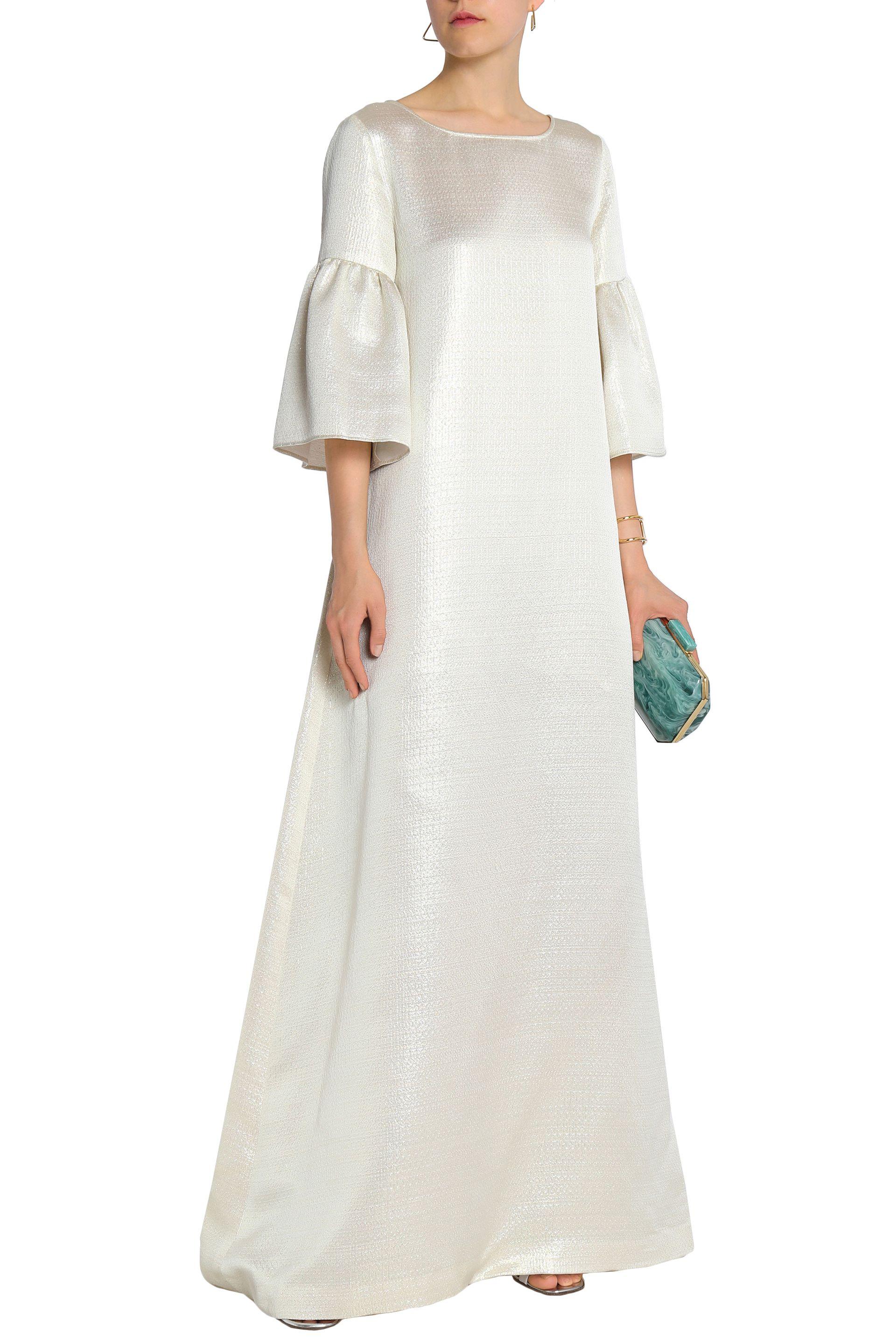 reem acra white jumpsuit