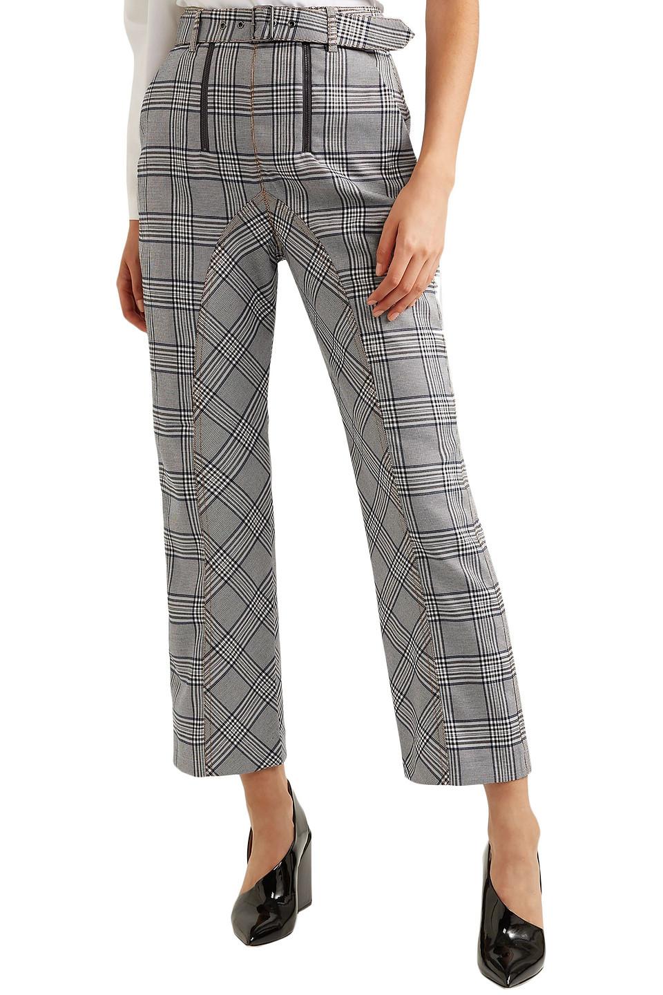 Self-Portrait Cropped Checked Tweed 