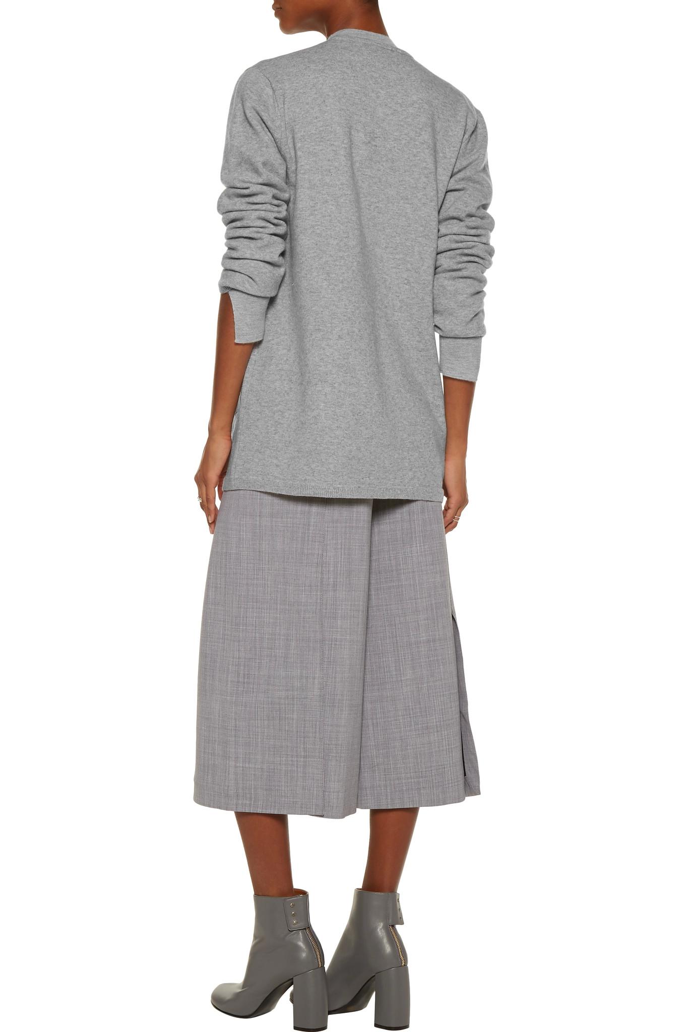 grey merino cardigan