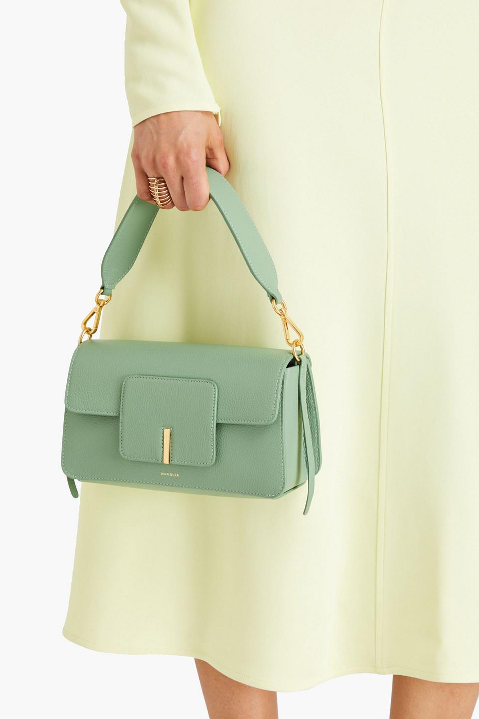 ショルダーバッグ・ポシェット WANDLER Woman Shoulder bag Apple Green 25102000148 5604 Wandler Georgia Pebbled-leather Shoulder Bag in Green | Lyst