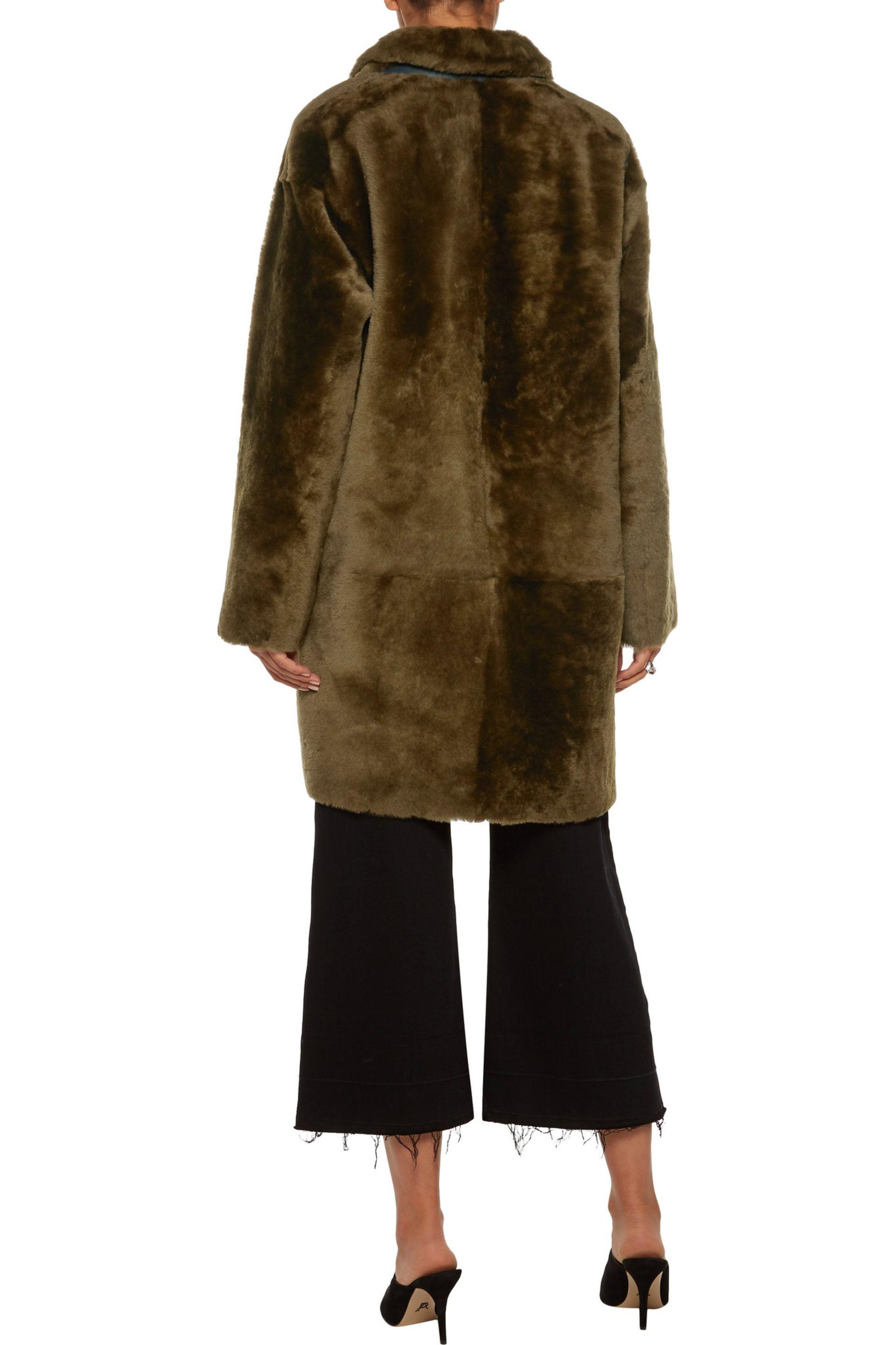 shearling coat sandro