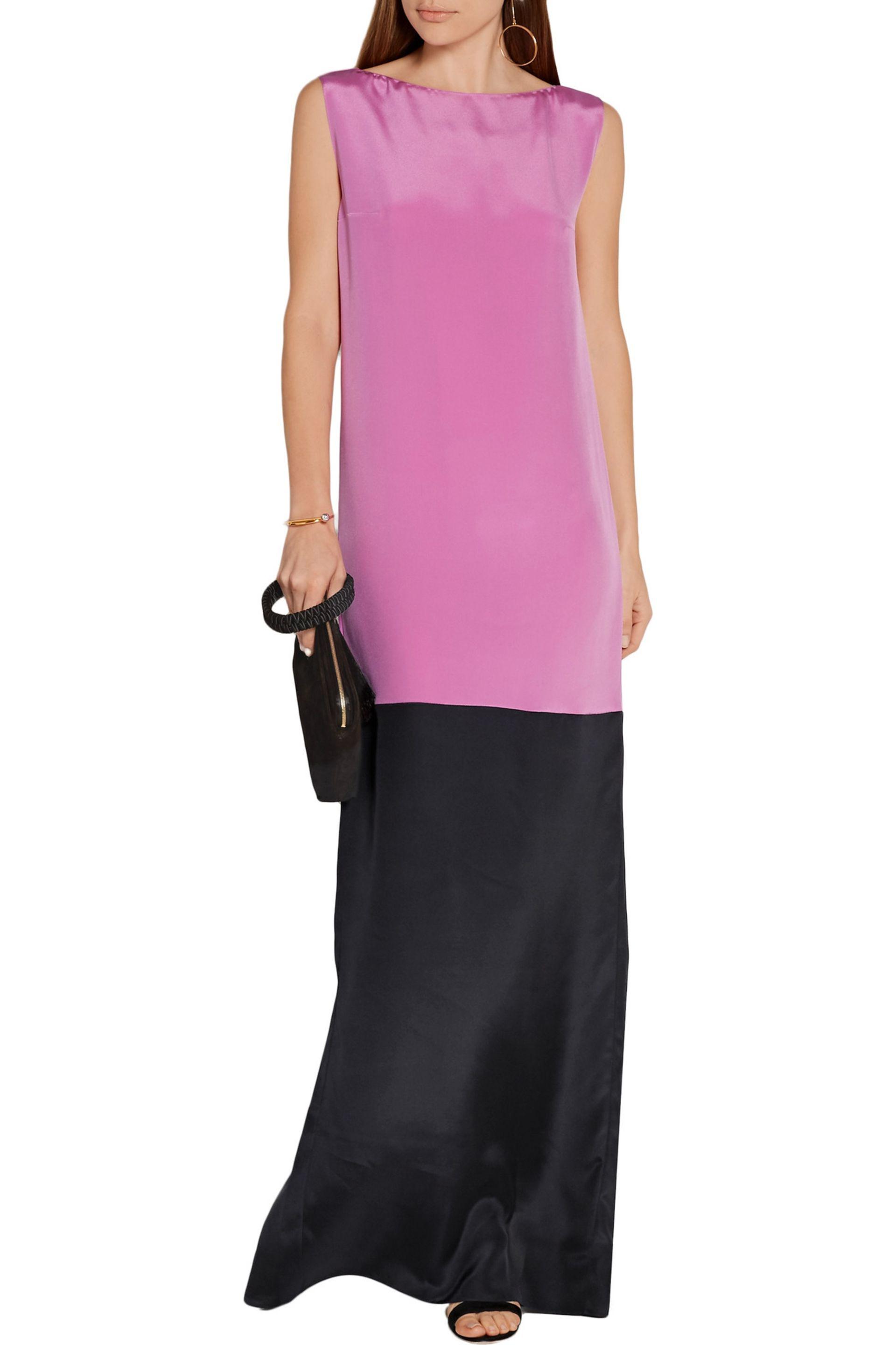 Lyst - Roksanda Two-tone Silk-blend Crepe De Chine Gown in Pink Roksanda - Pink Two-tone Silk-blend Crepe De Chine Gown - Lyst. View Fullscreen