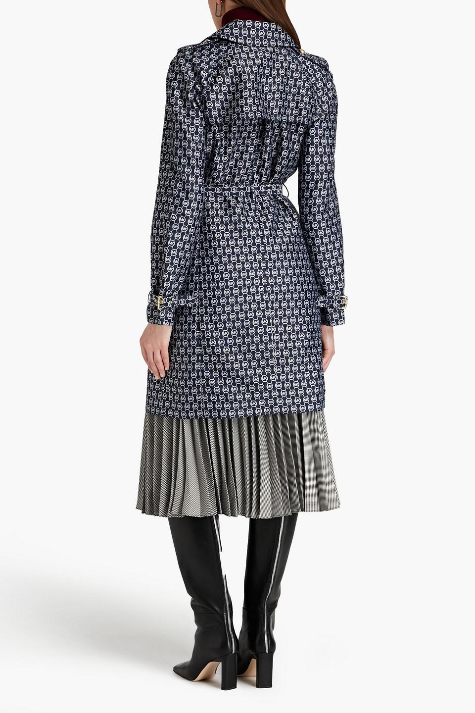 MICHAEL Michael Kors Jacquard Trench Coat in Blue Lyst UK