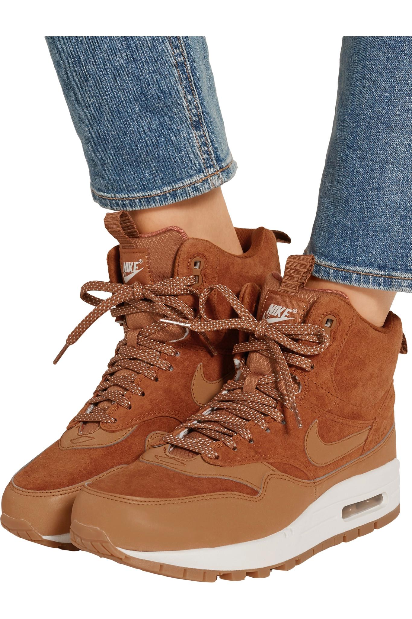 nike air brown high tops
