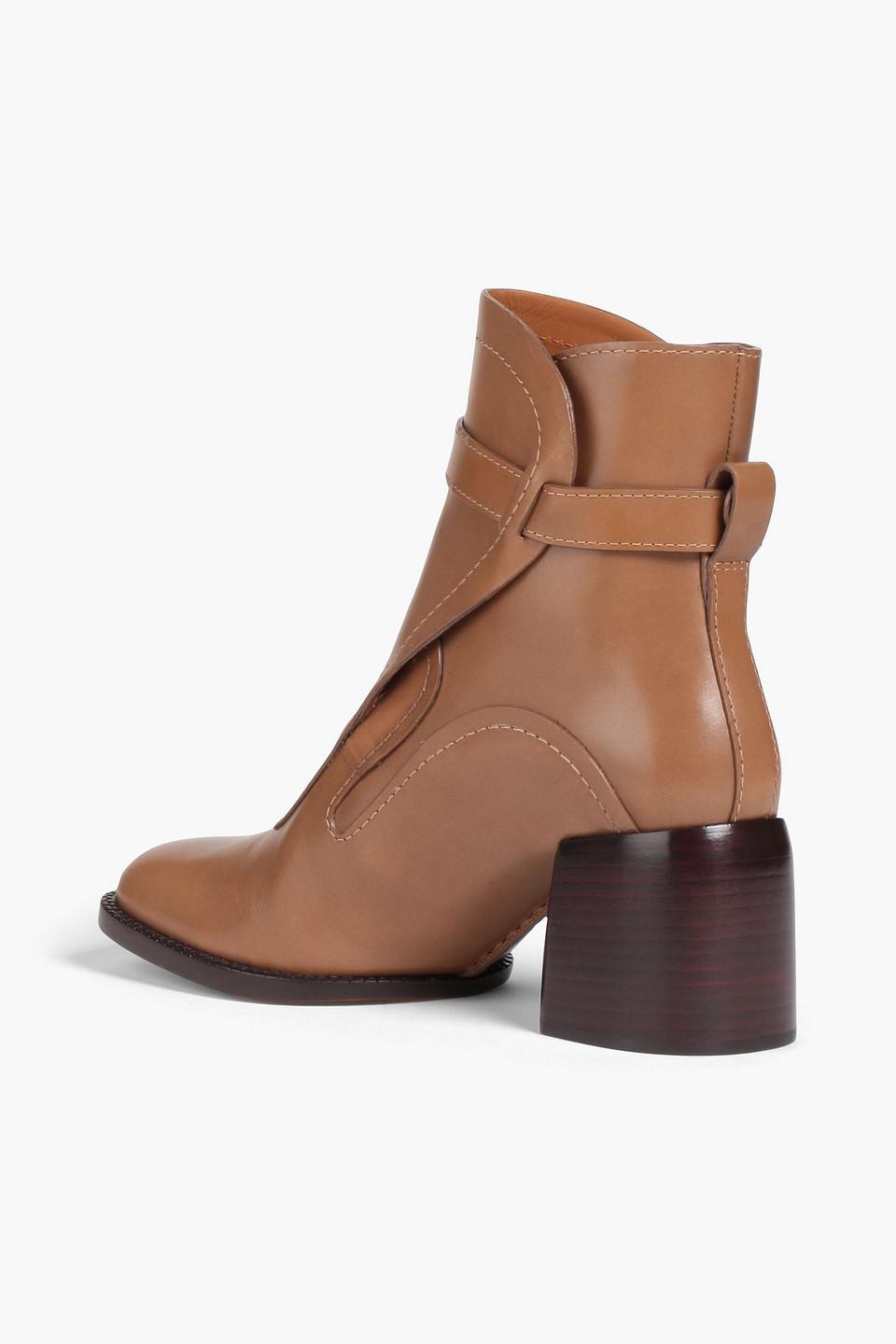 Chloé Leather Ankle Boots in Brown Lyst UK