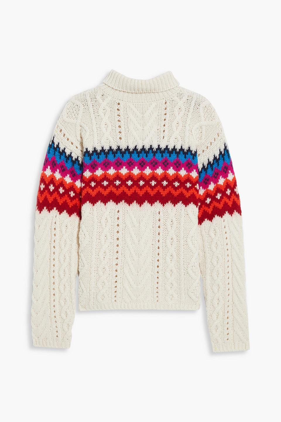 Cable-knit Wool-blend Sweater | Lyst
