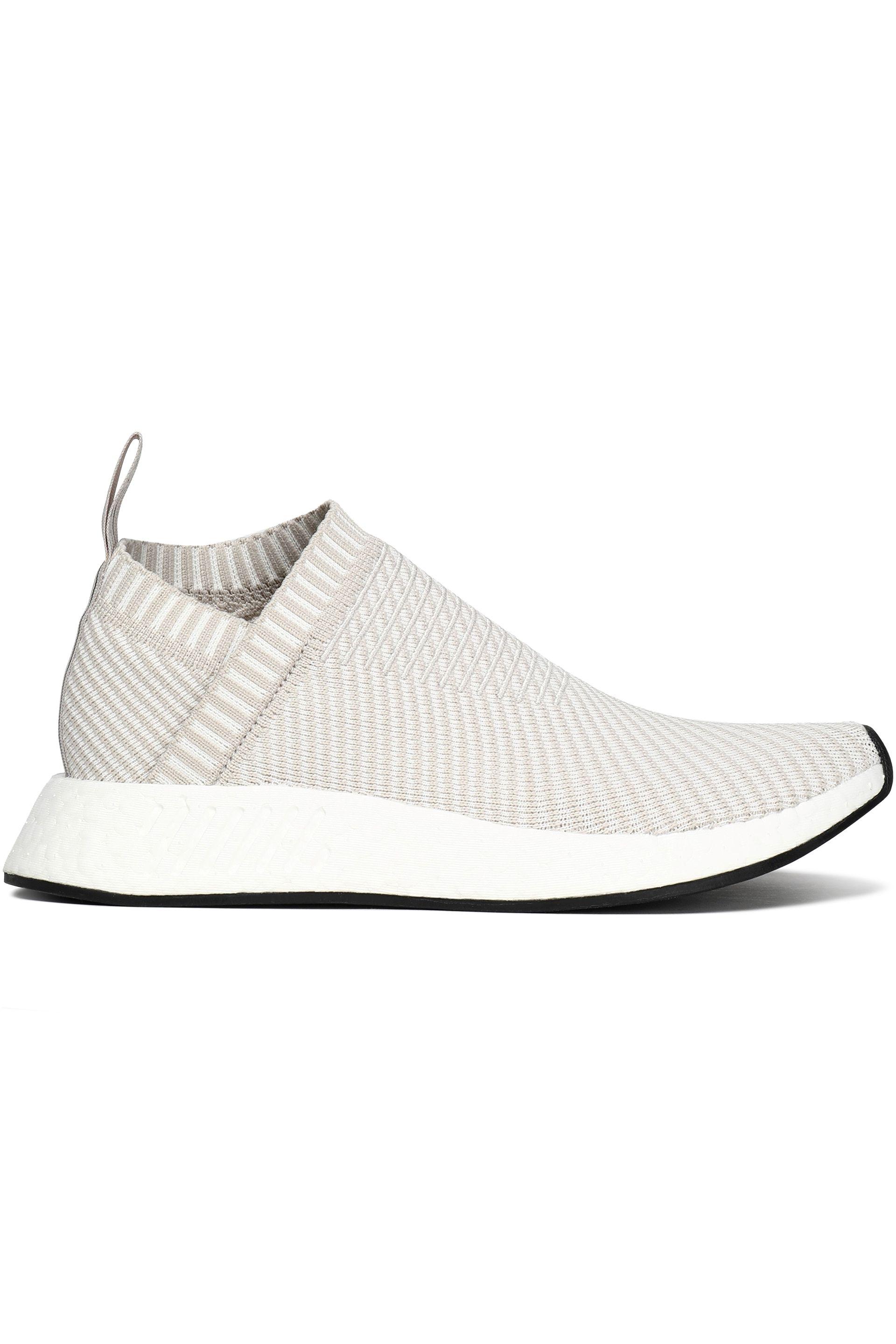 adidas Originals Stretch-knit Slip-on Sneakers Neutral in White | Lyst UK