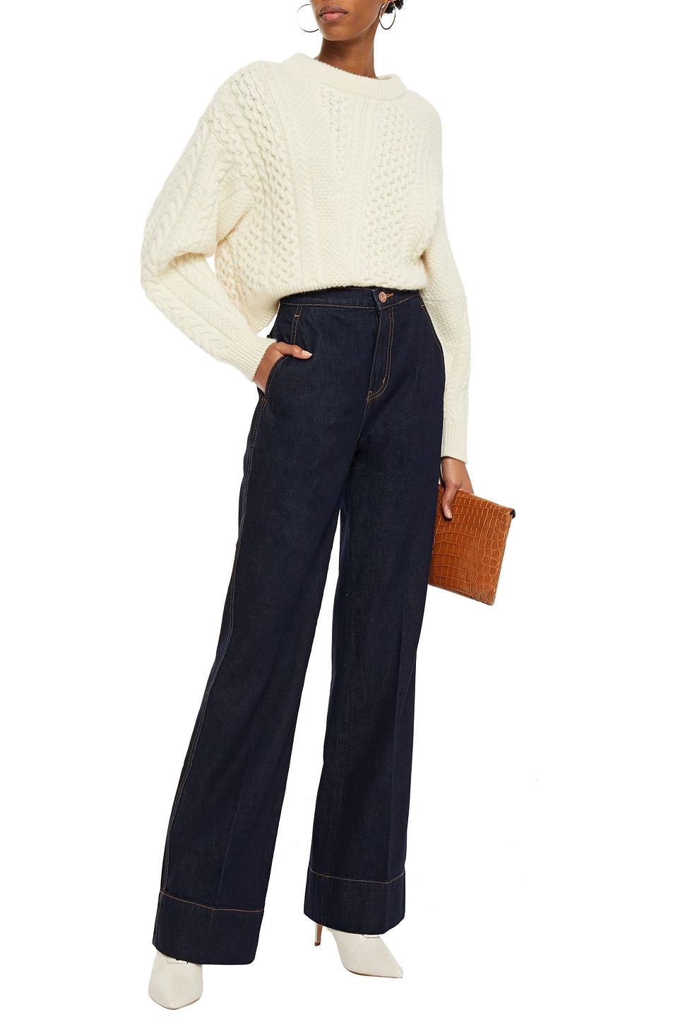 High-rise Bootcut Jeans in Dark Denim 