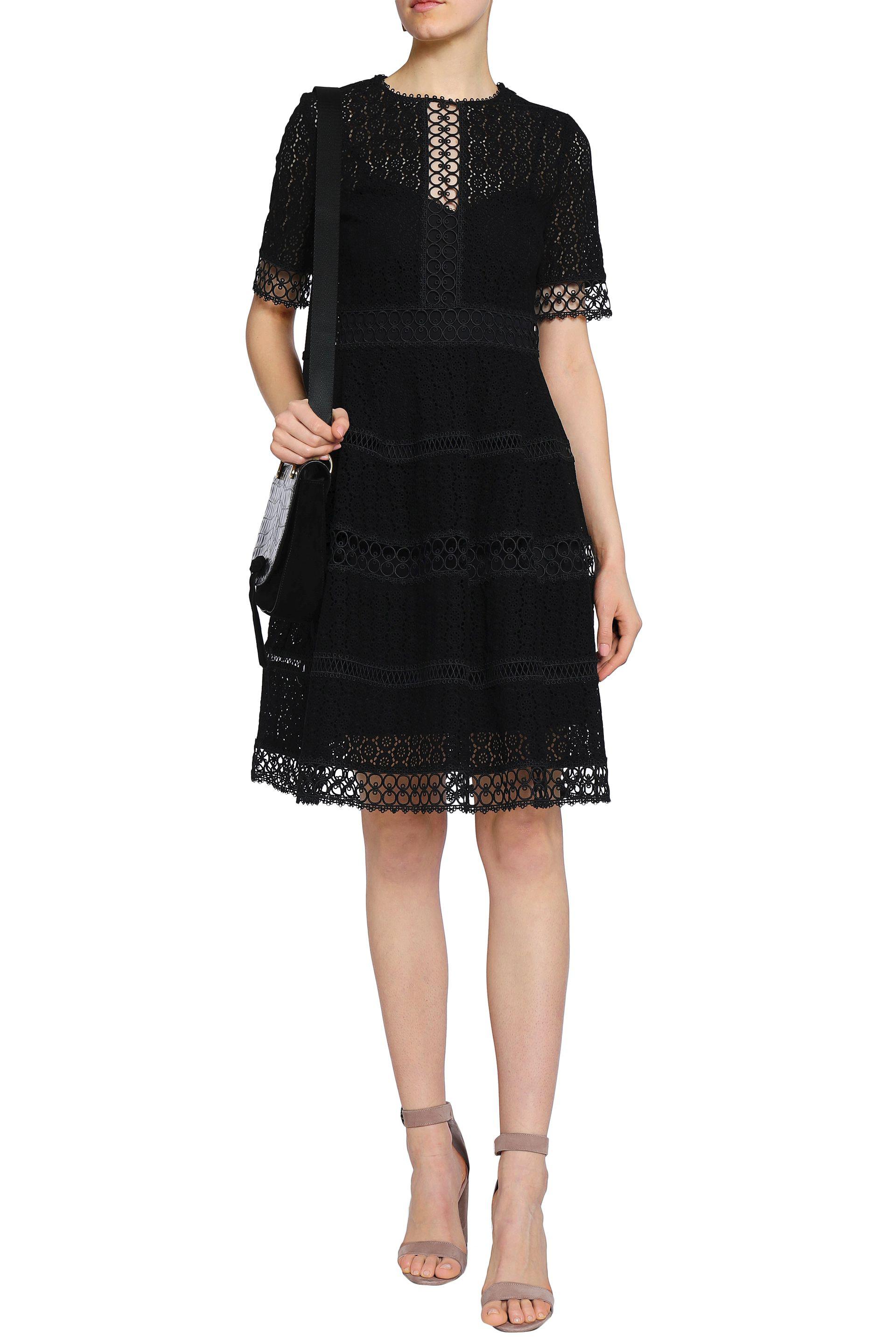 Zimmermann Cotton Crocheted Lace Dress in Black - Lyst