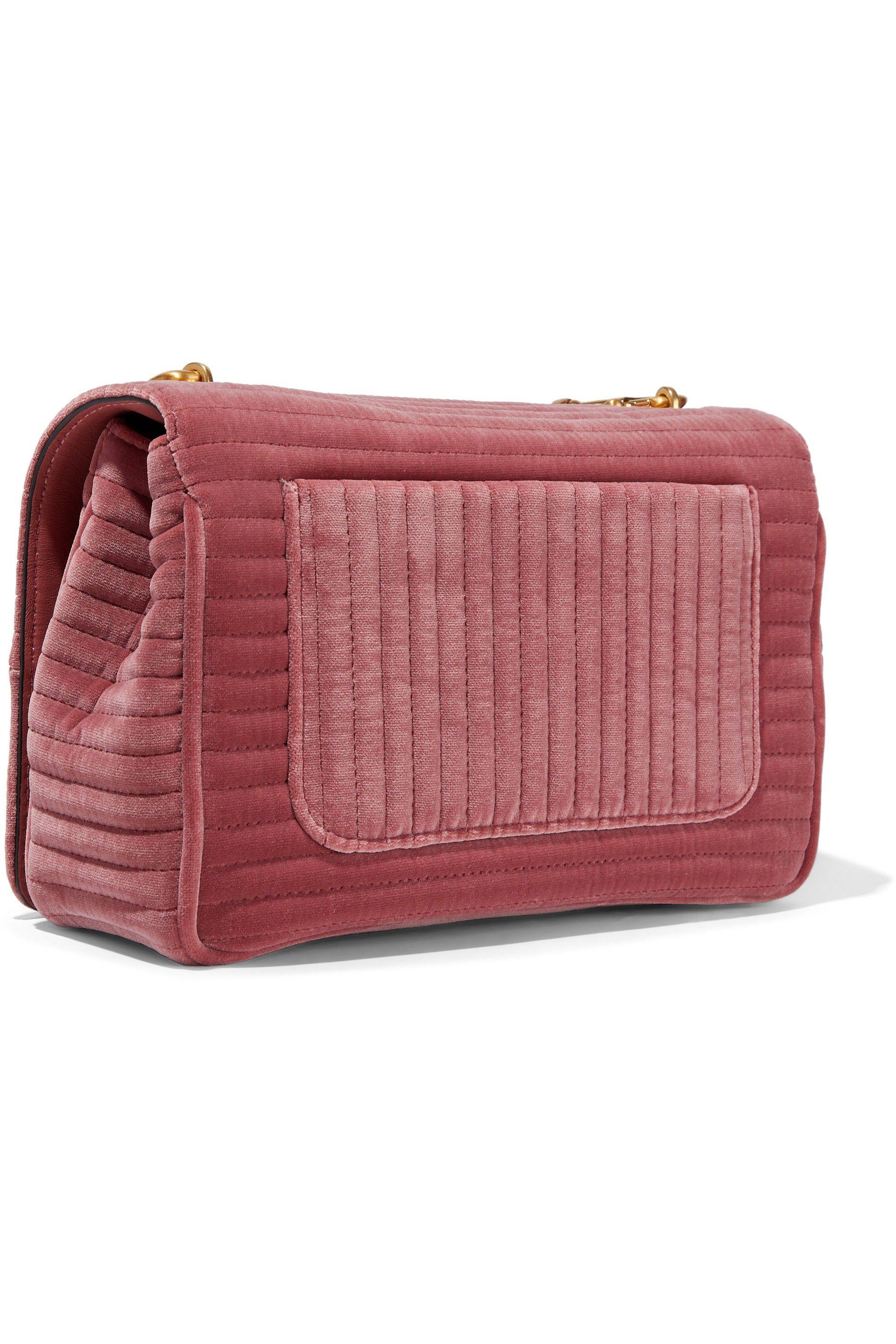 moschino pink velvet bag