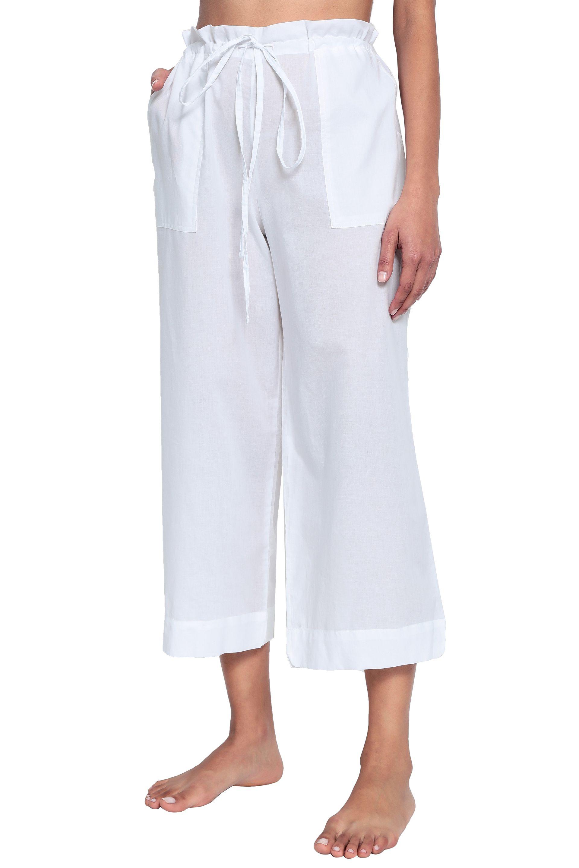 Commando Cropped Cotton Pajama Pants White - Lyst