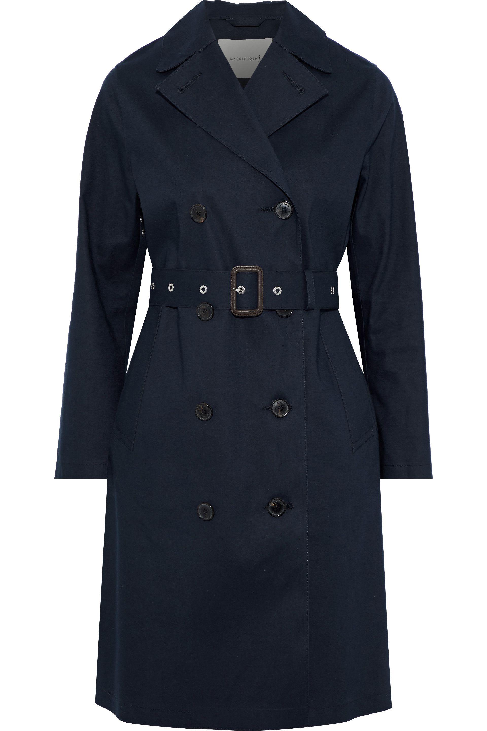 Mackintosh Bonded Cotton Trench Coat Navy in Blue Lyst