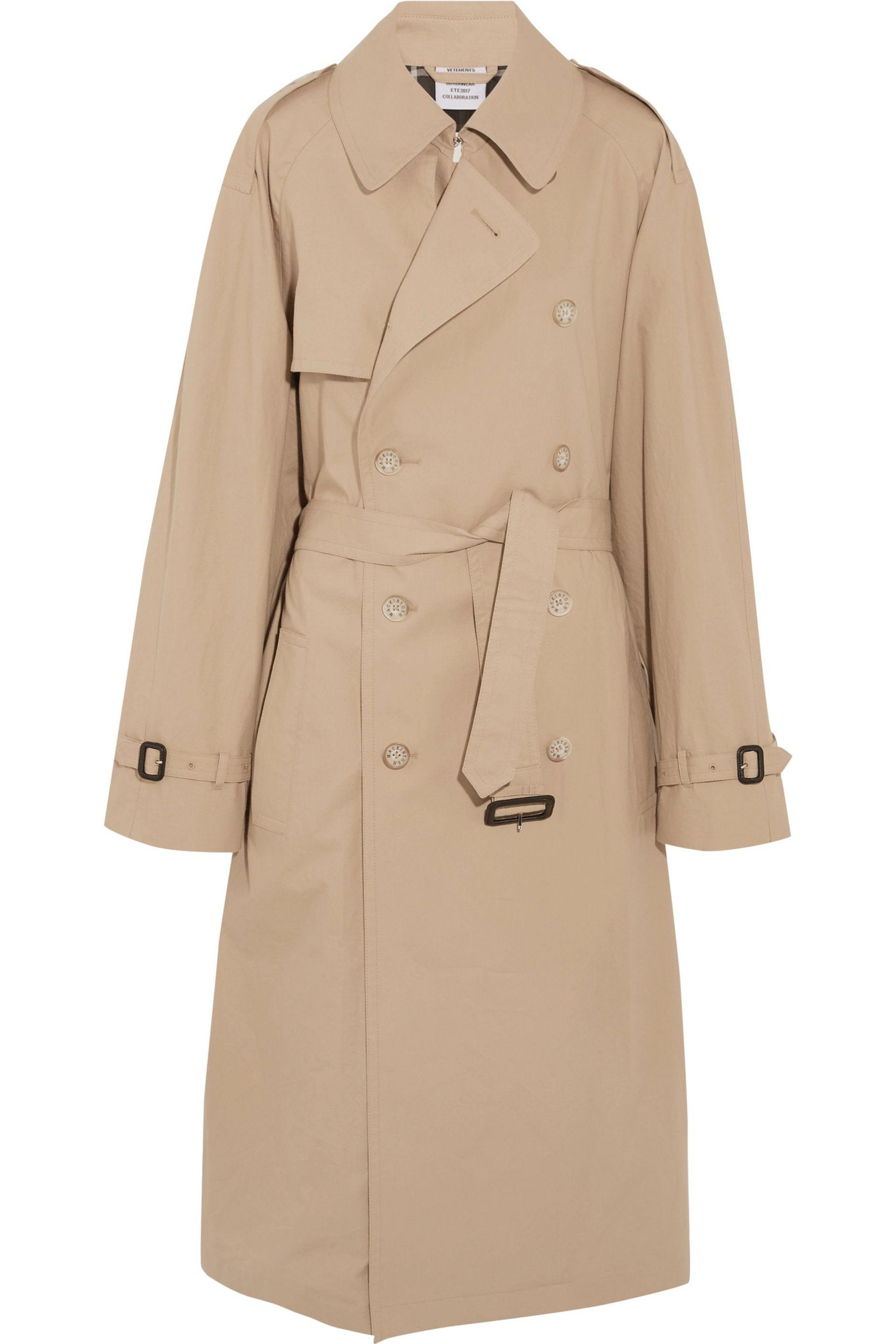 Vetements Mackintosh Oversized Cotton Trench Coat in Beige (Natural) - Lyst