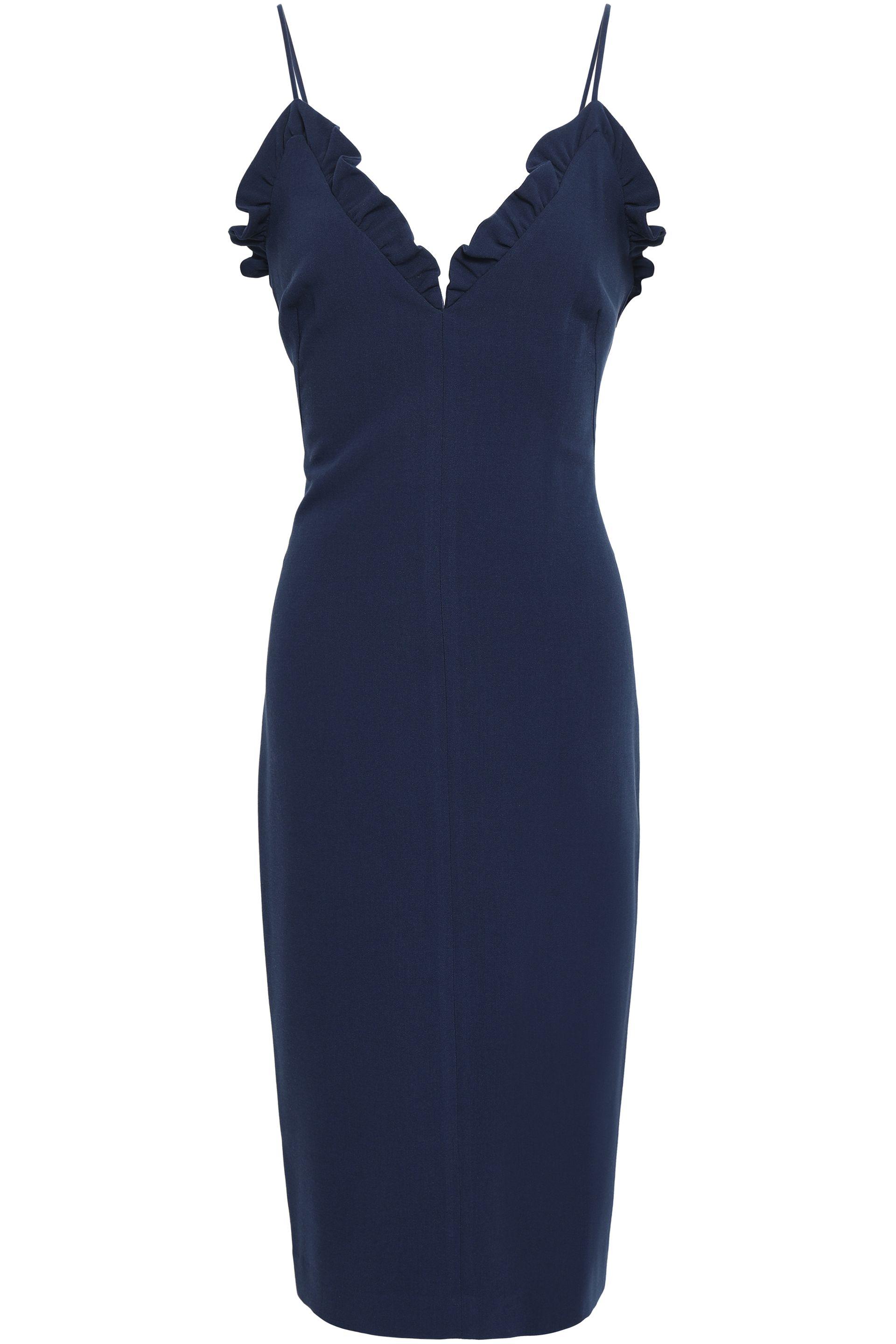 black halo navy dress