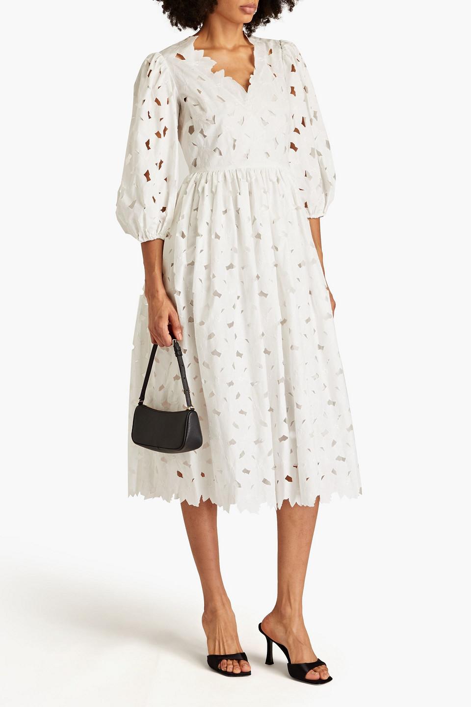 Red valentino best sale floral midi dress