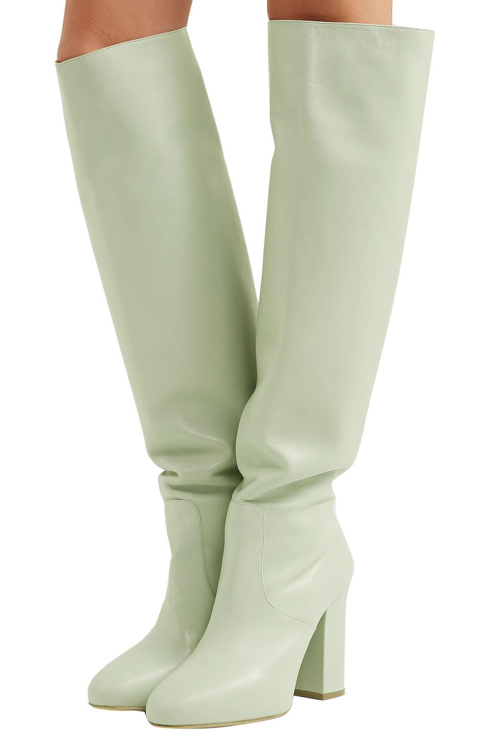 Mint green knee high boots Clearance