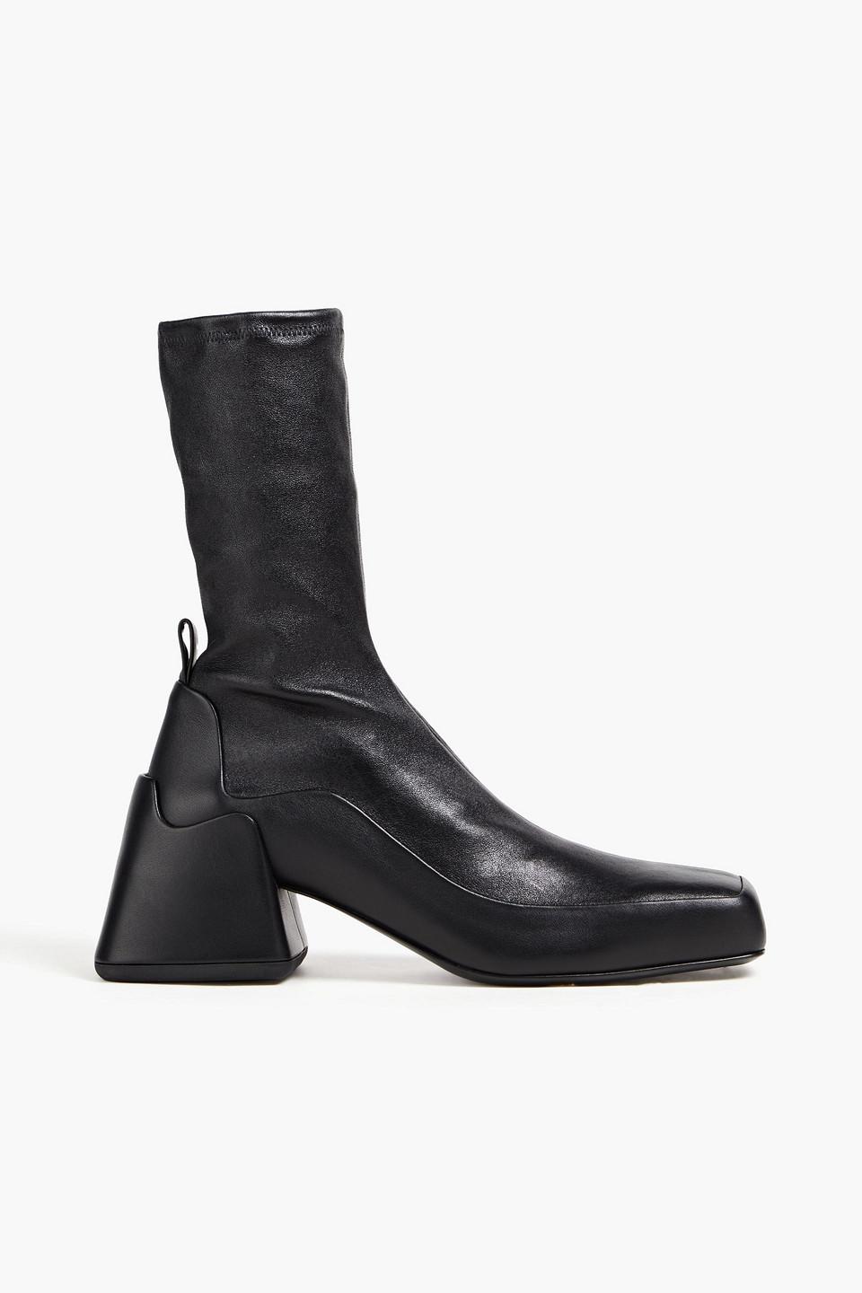 jil sander leather ankle boots