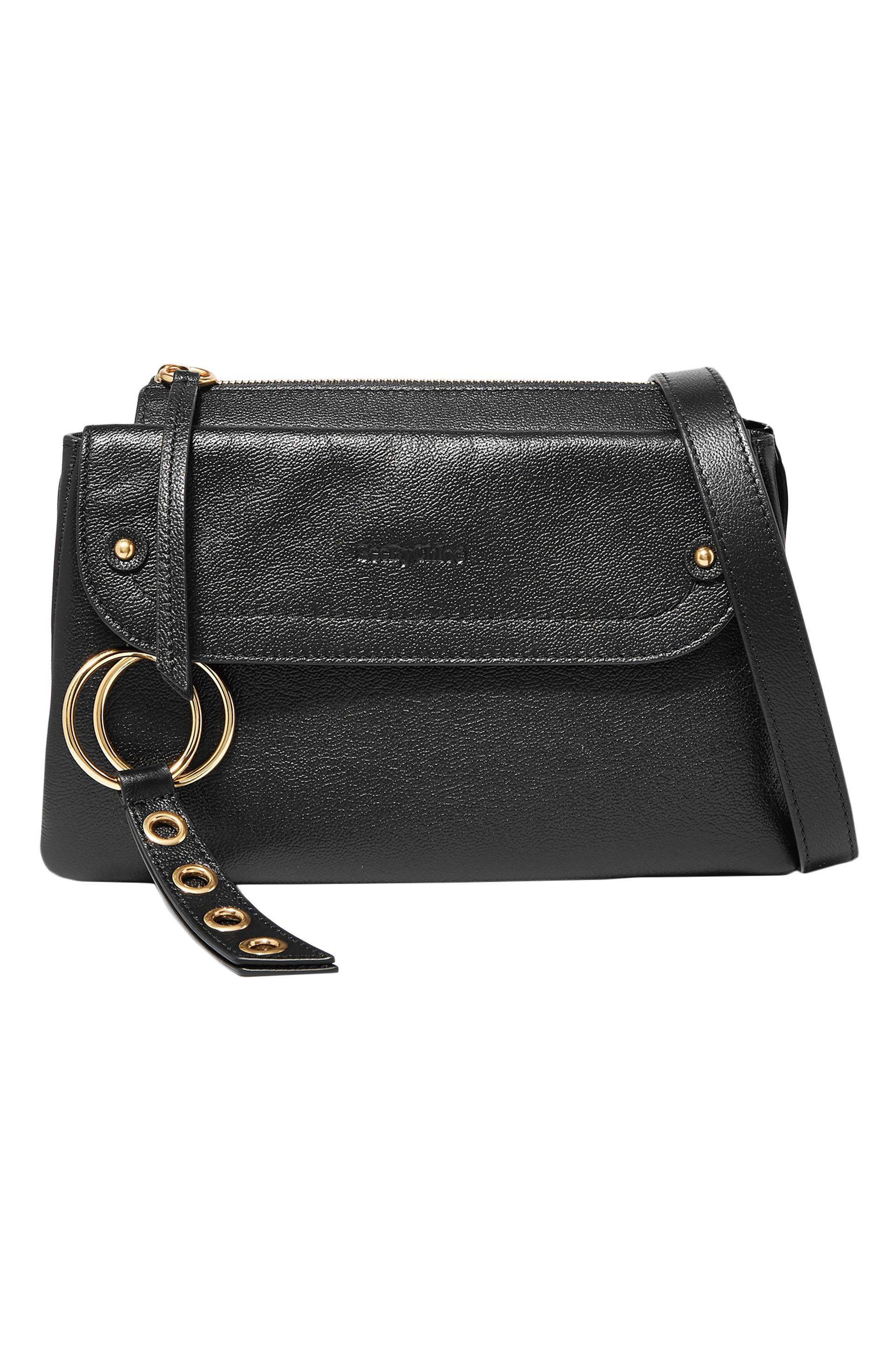 see by chloe textured leather shoulder bag