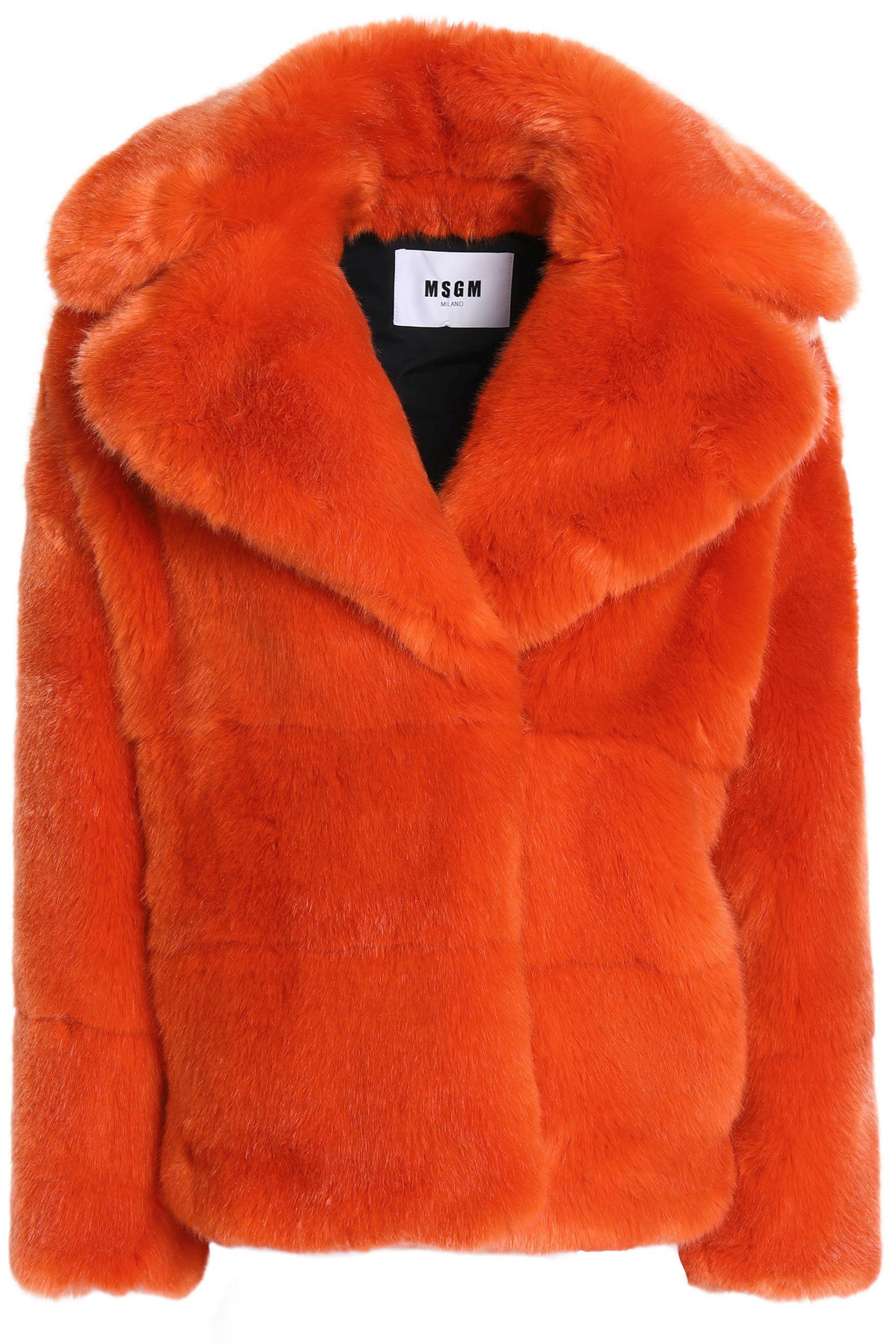 orange fuzzy coat