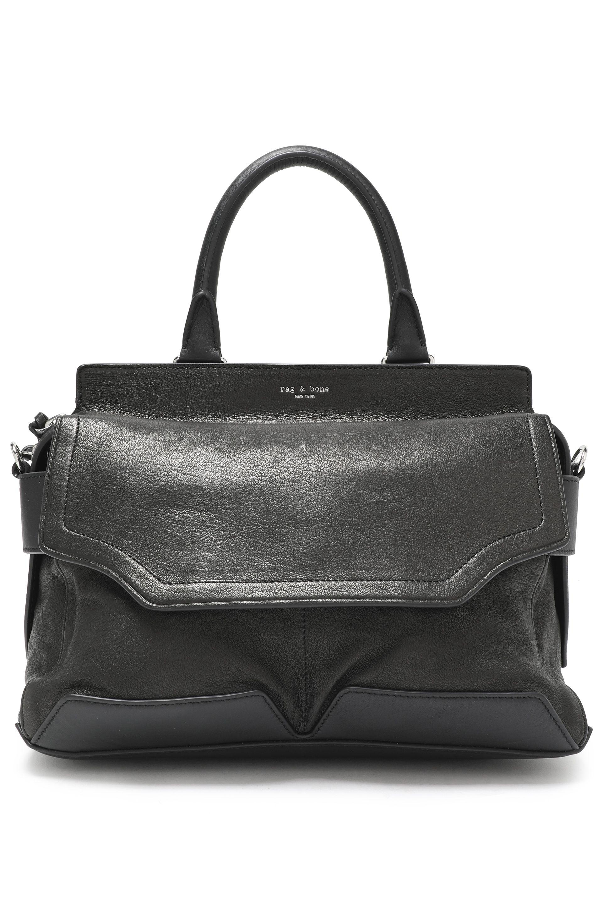 Rag & Bone Pilot Leather And Suede Shoulder Bag Black Lyst