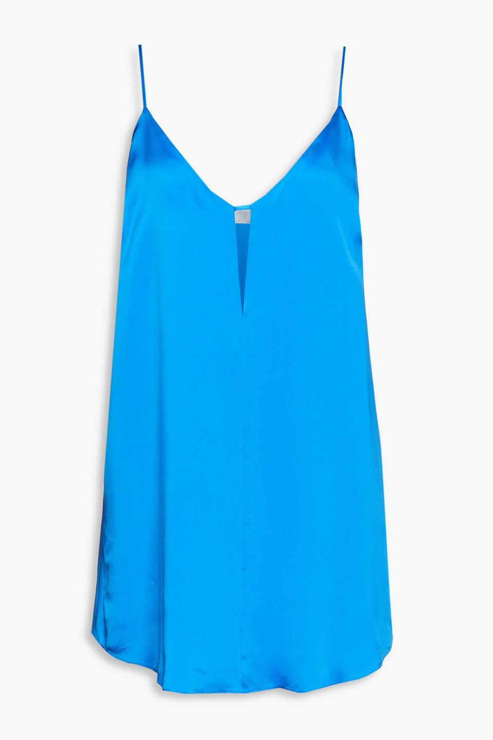 Michelle Mason Cutout Silksatin Mini Slip Dress in Blue Lyst Canada