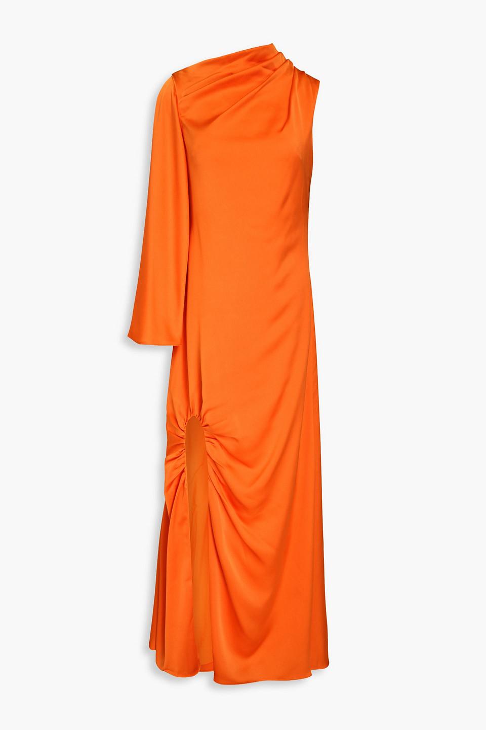 halston asymmetrical dress Halston Women's Keyhole Detail Sleeveless Asymmetrical Hem Midi Dress - Black