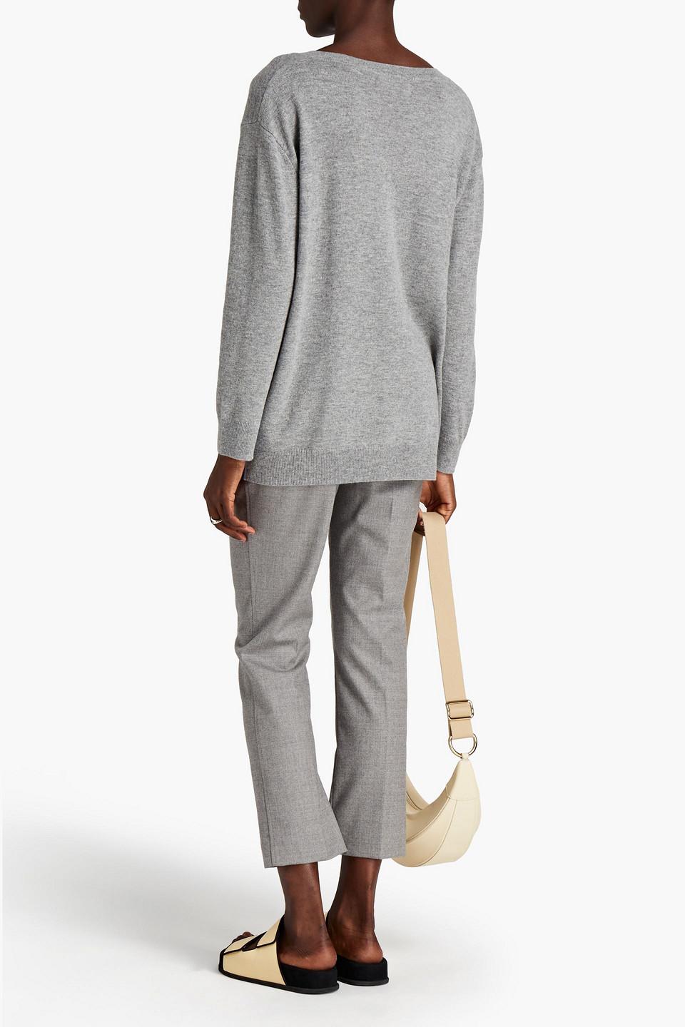 Chinti & Parker Striped Wool And Cashmere-blend Sweater in Gray | Lyst